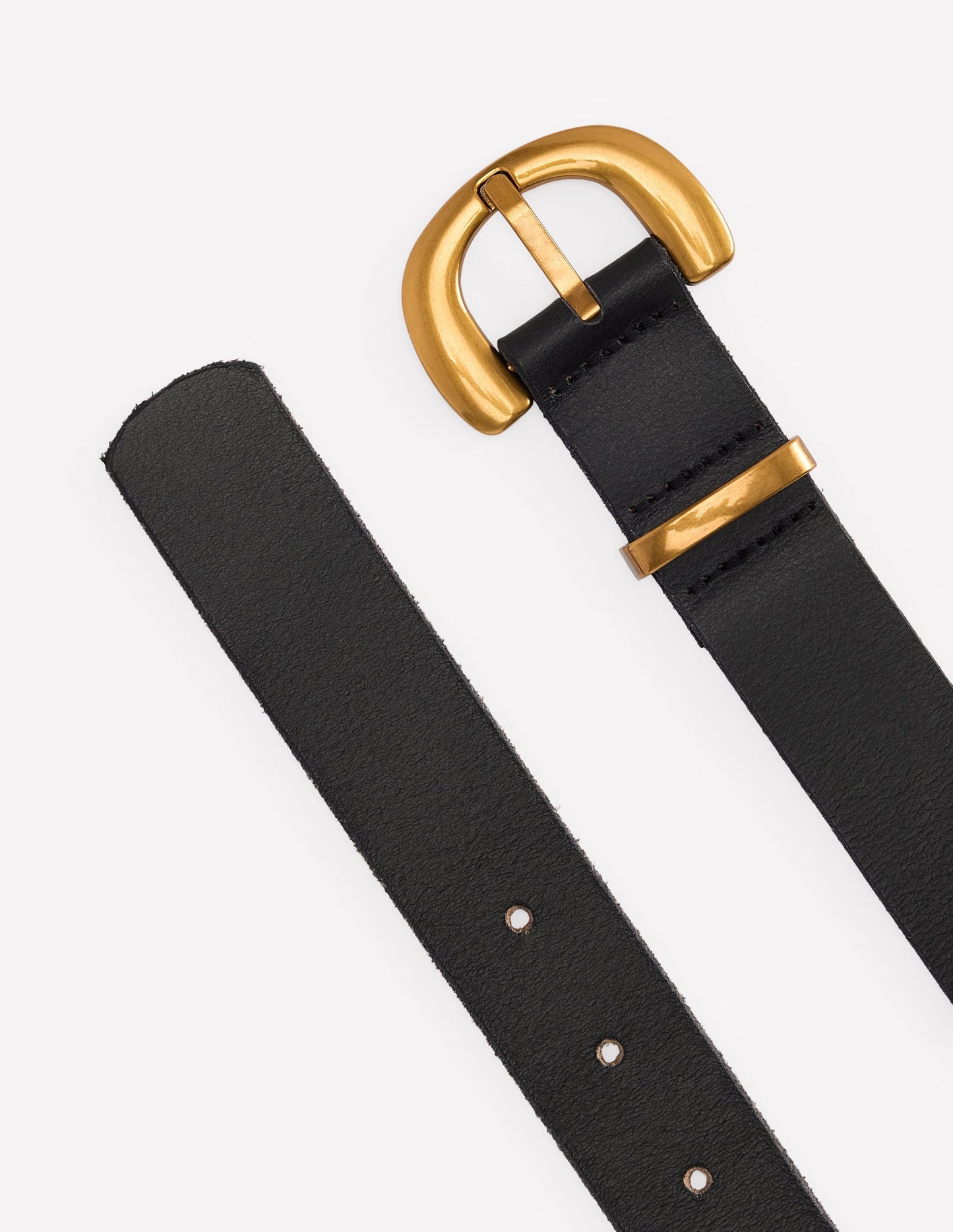Chunky Buckle Belt-Black