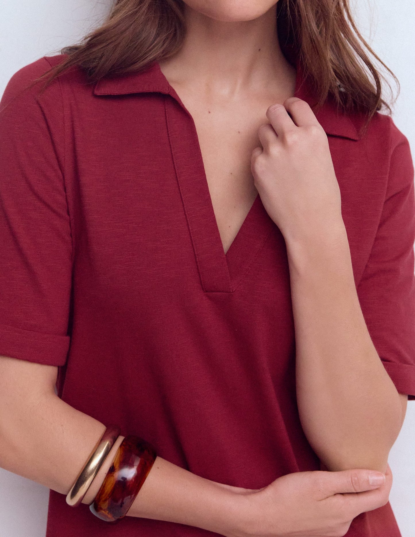 Tilda Jersey T-shirt Dress-Rich Chestnut