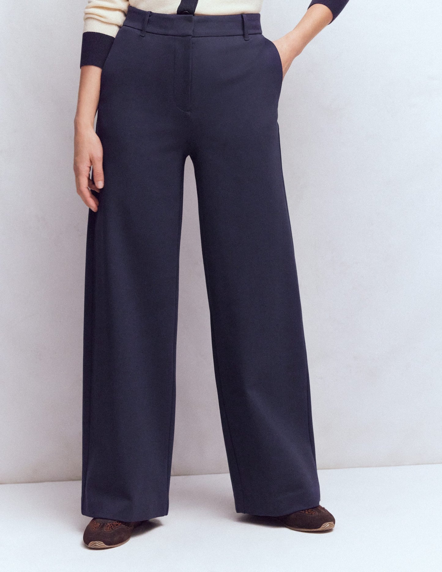 Belgravia Ponte Trousers-Navy