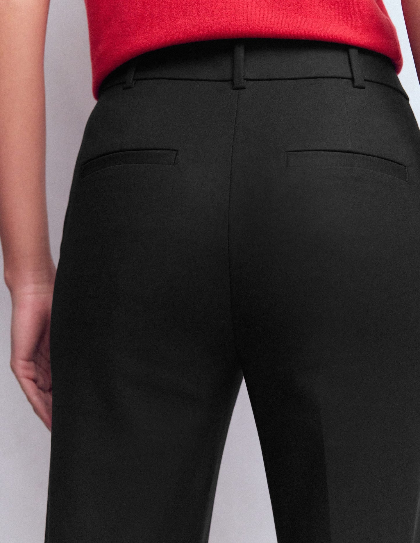 Canonbury Cotton 7/8 Trousers-Black