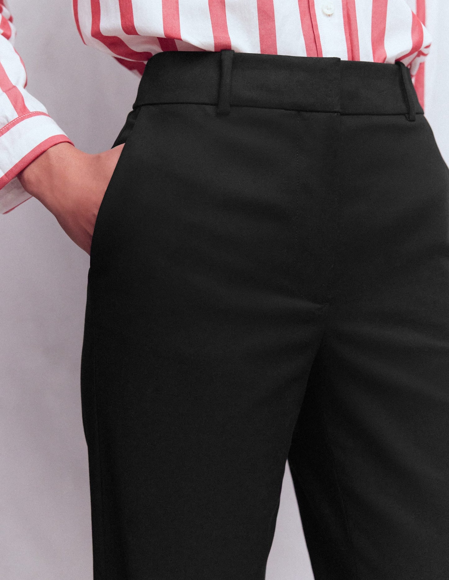 Canonbury Cotton Trousers-Black
