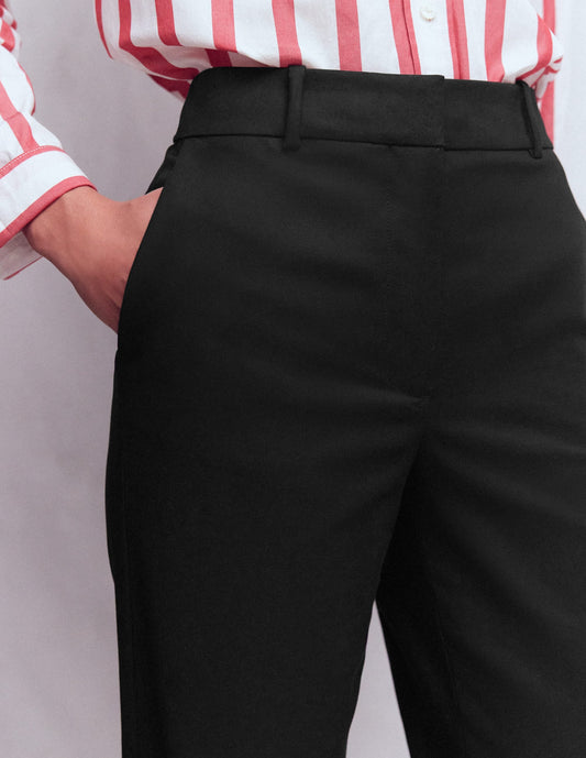 Canonbury Cotton Trousers-Black