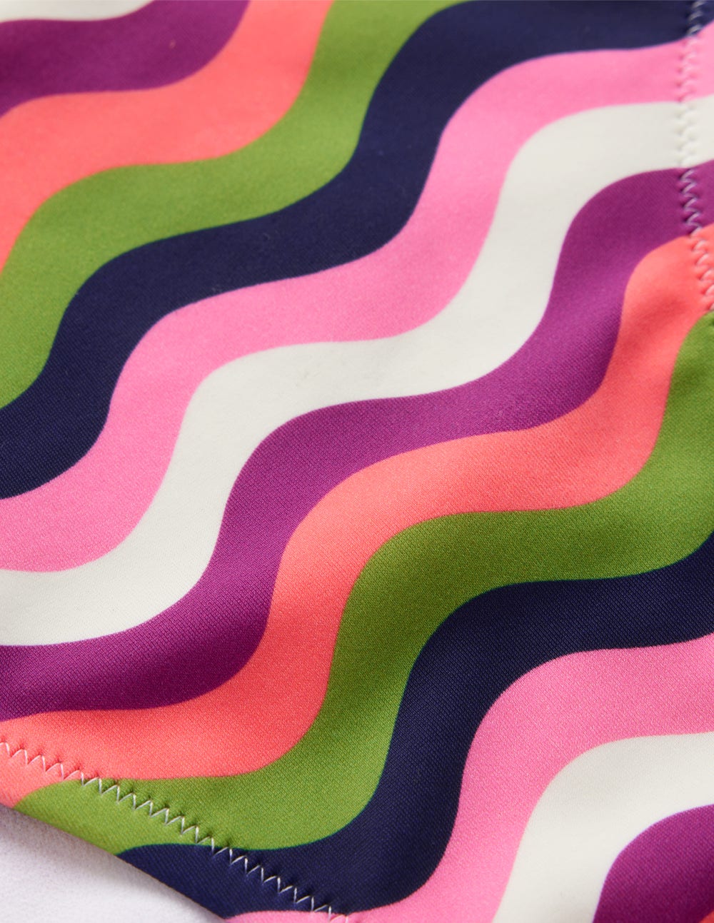Classic Bikini Bottoms-Multi, Wavy Stripe