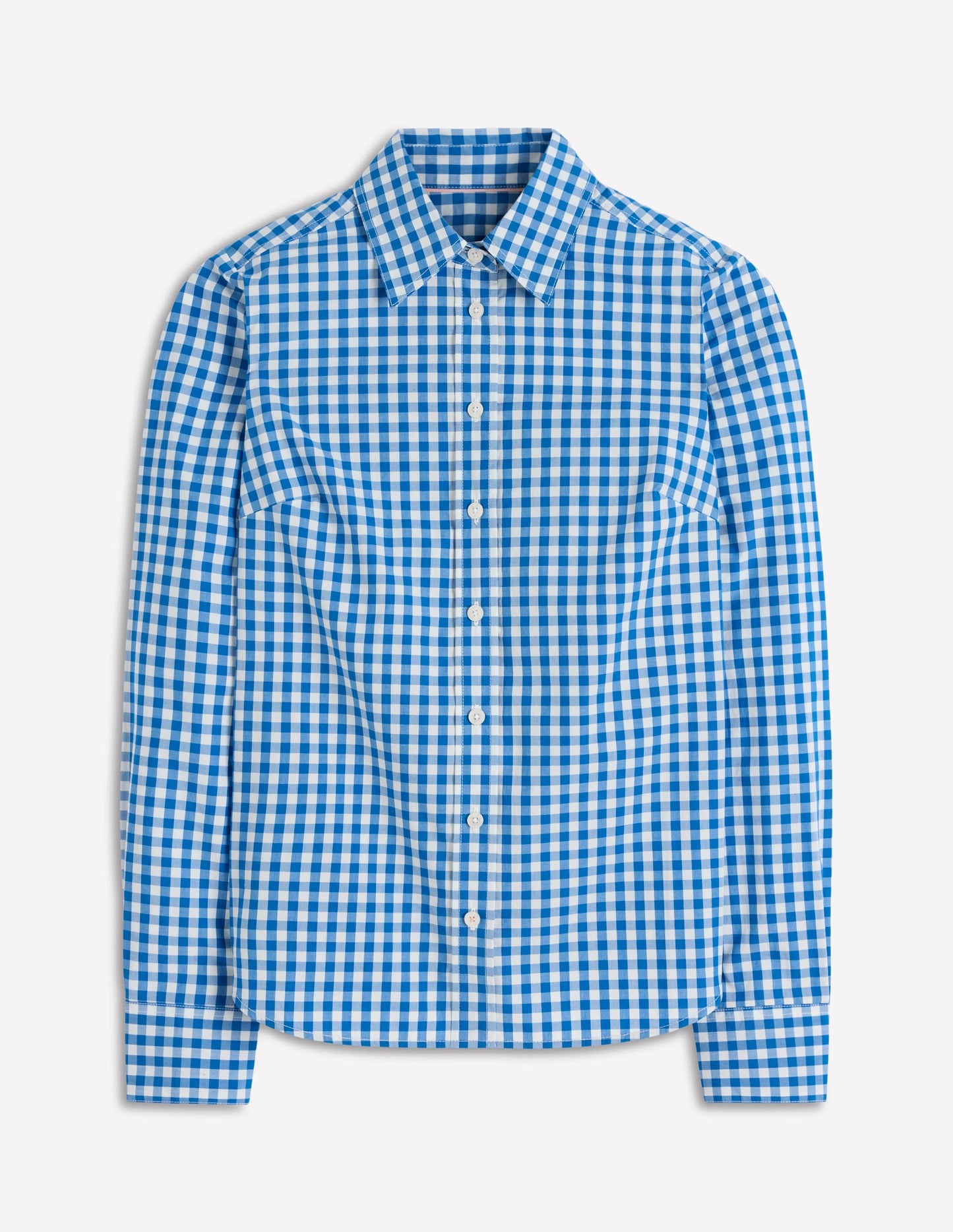 Sienna Cotton Shirt-Kingfisher Blue Gingham