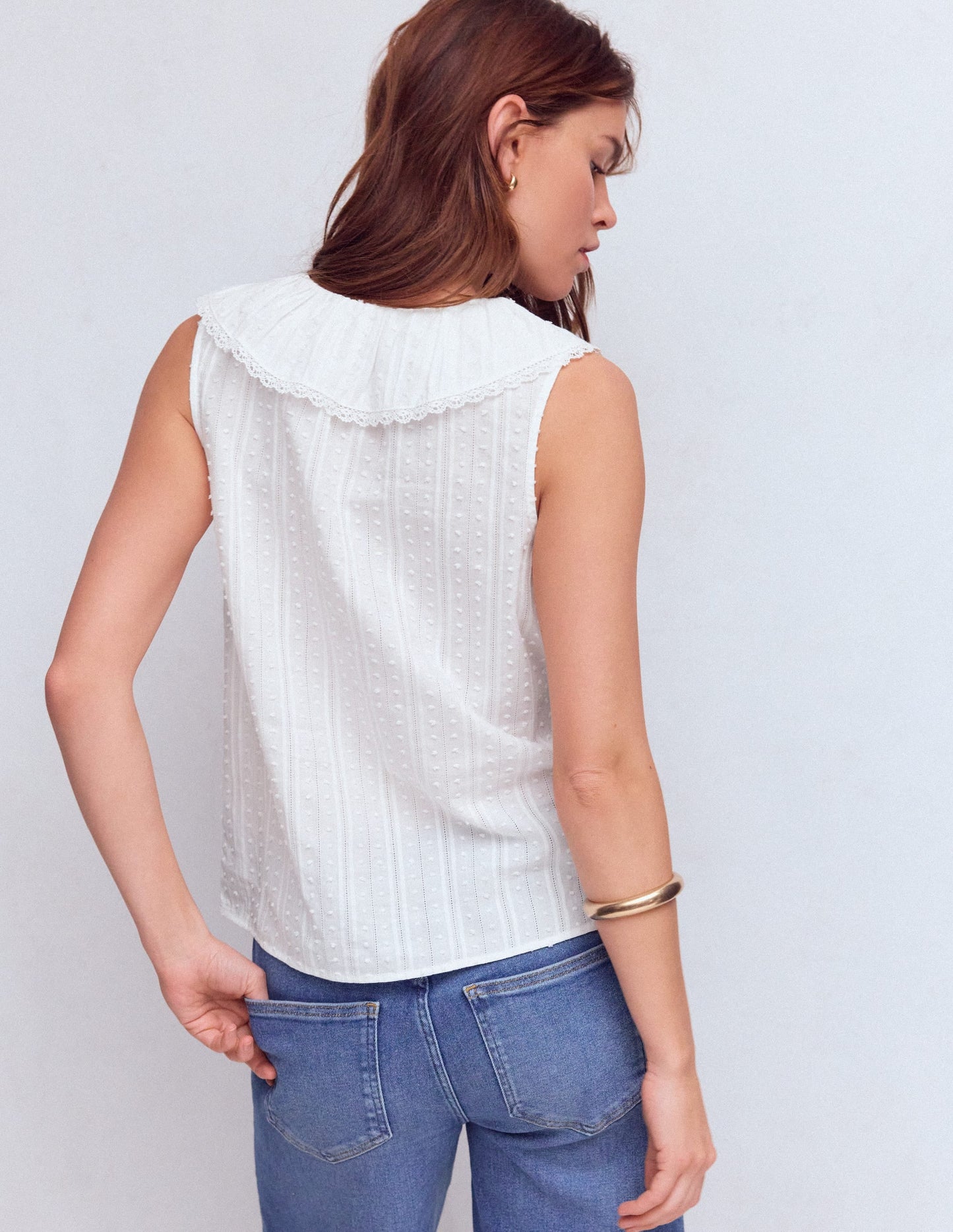 Eliza Sleeveless Top-White