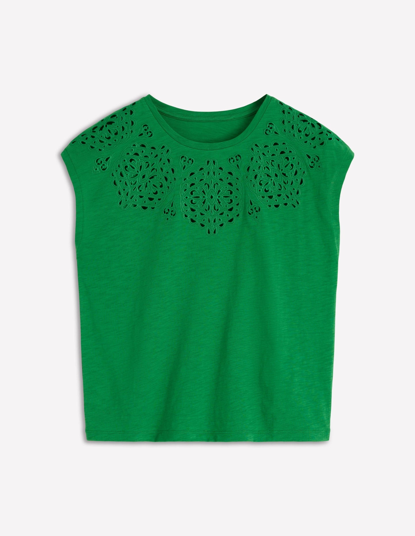 Willow Broderie T-shirt-Fresh Green