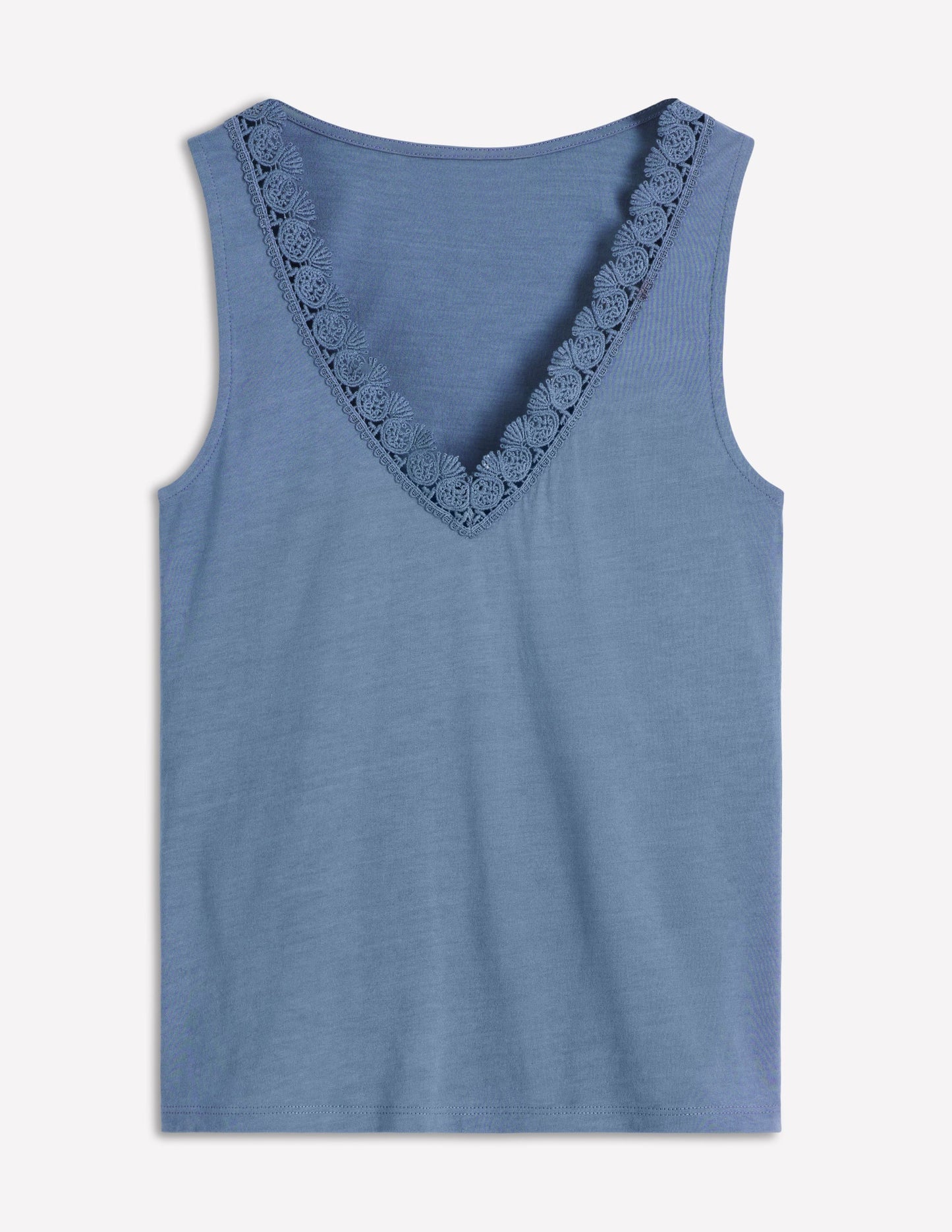 Supersoft V Neck Trim Vest-Captains Blue