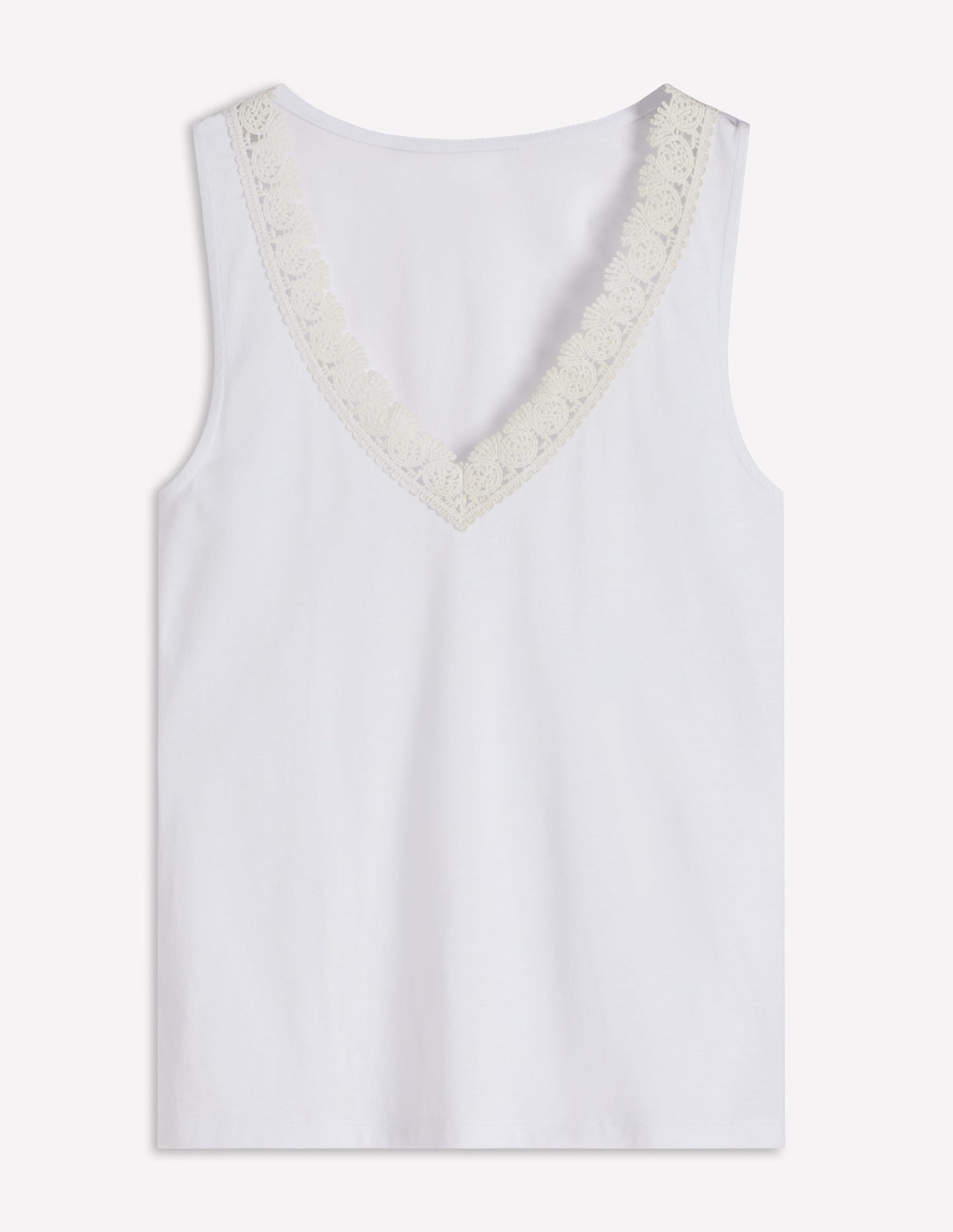 Supersoft V Neck Trim Vest-Brilliant White