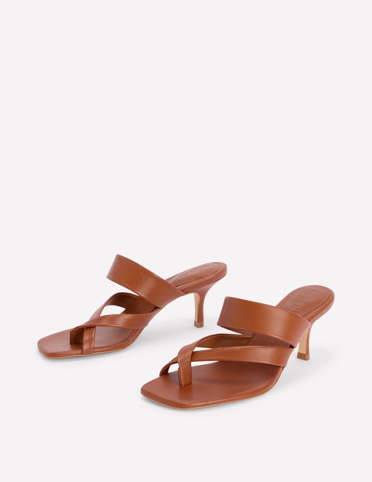 Toe Post Kitten Heels-Tan