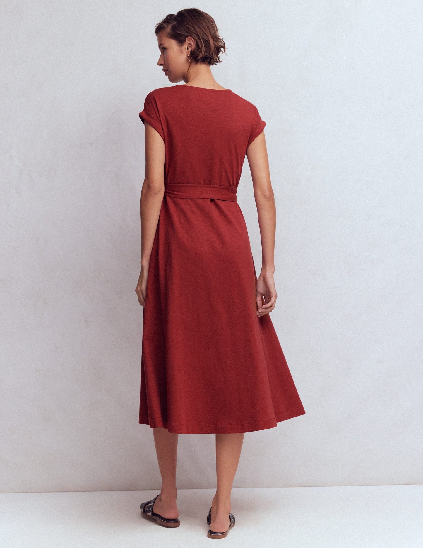 Eve Jersey Midi Dress-Rich Chestnut