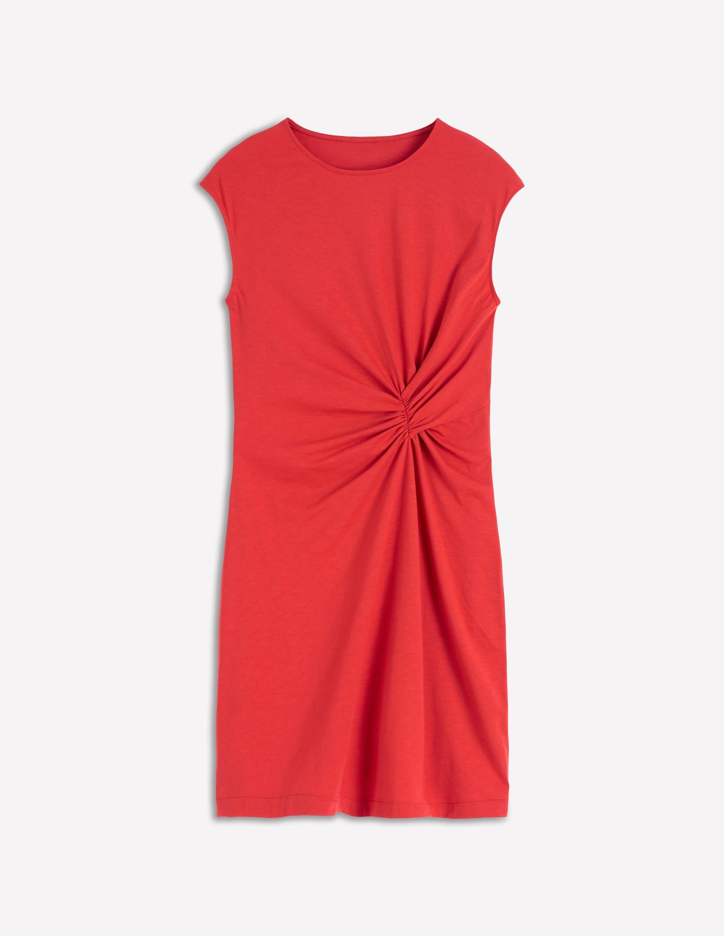 Delilah Twist Short Dress-Red Coral