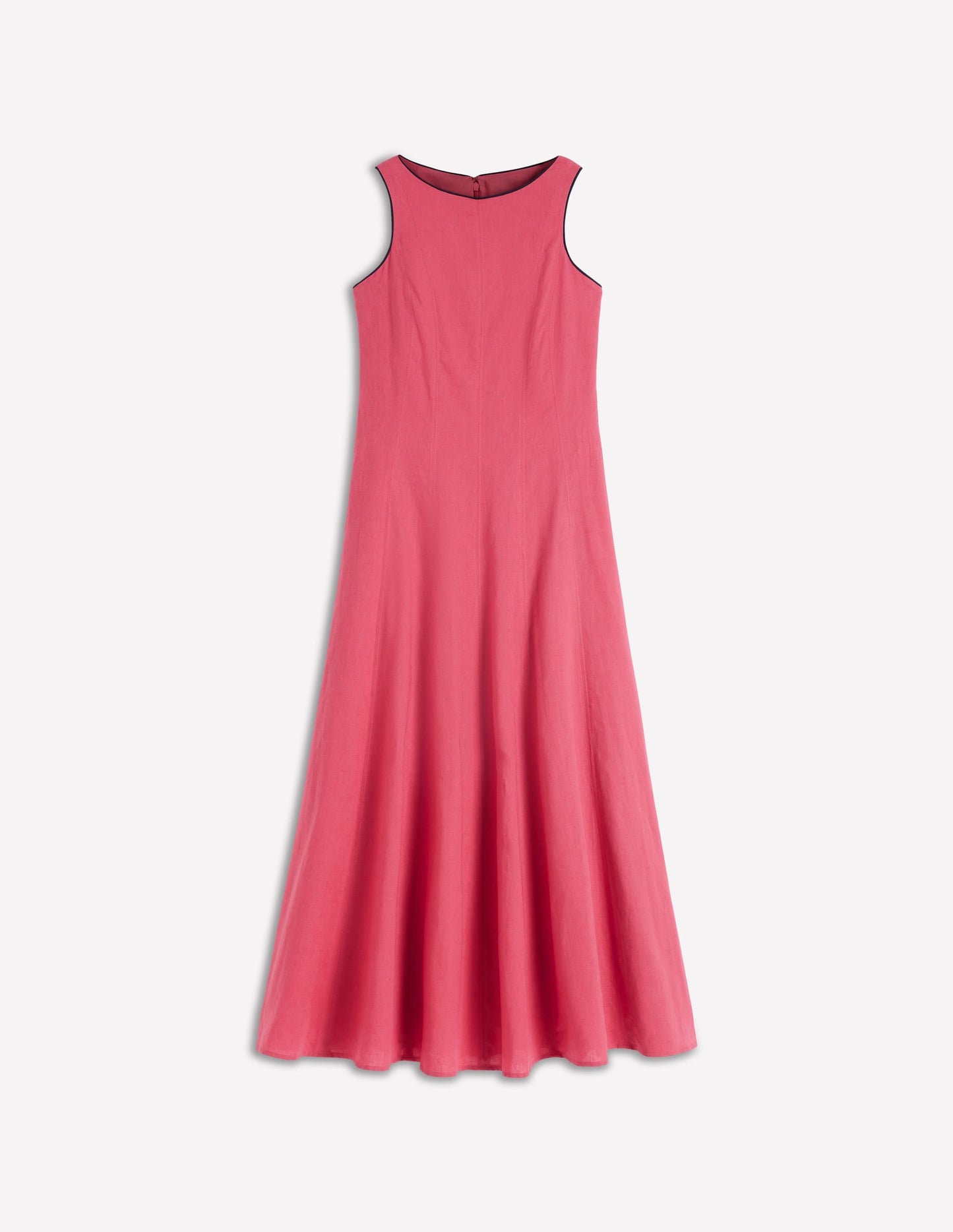 Annet Linen Blend Midi Dress-Cherry Blush