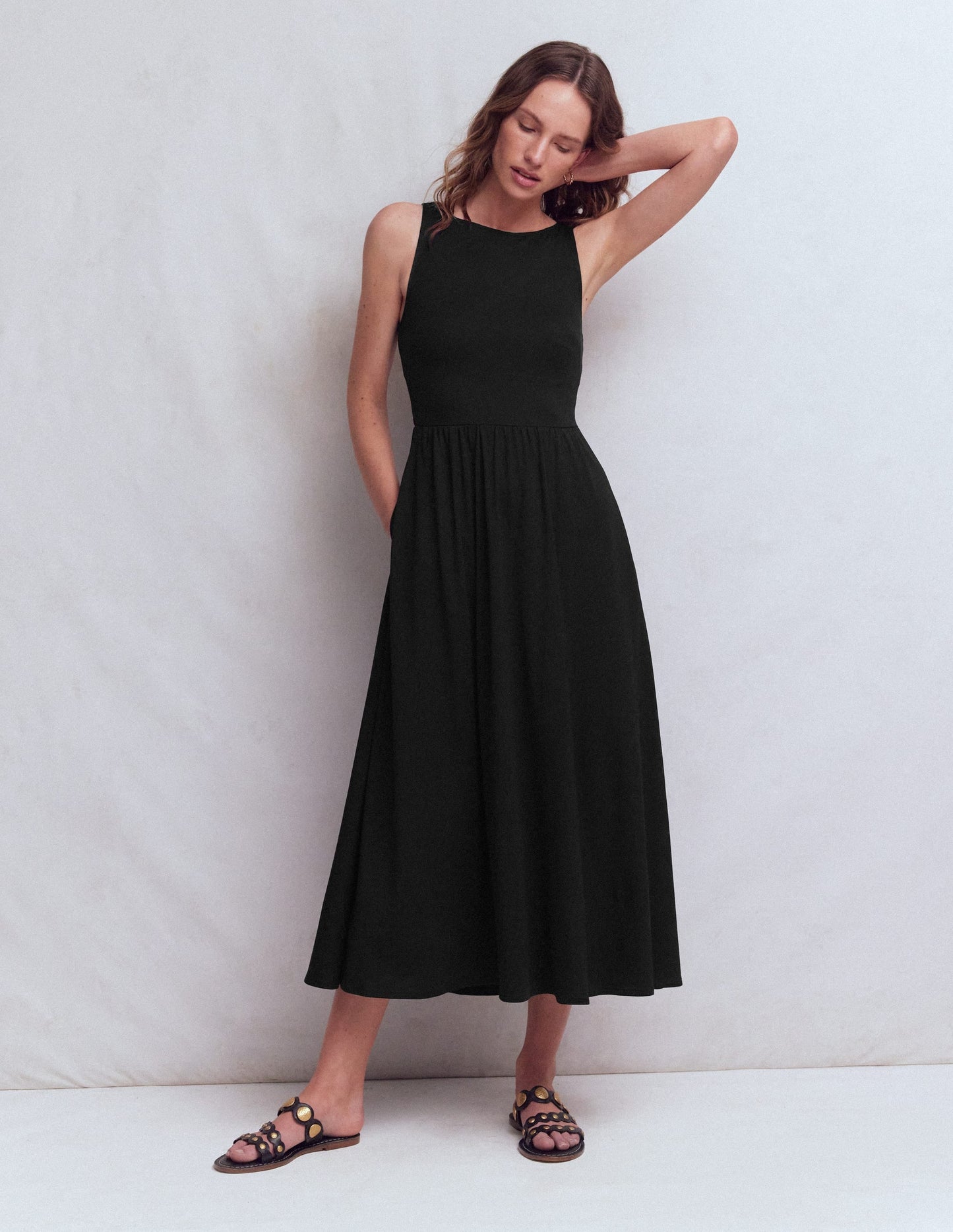 Saoirse Smock Back Dress-Black
