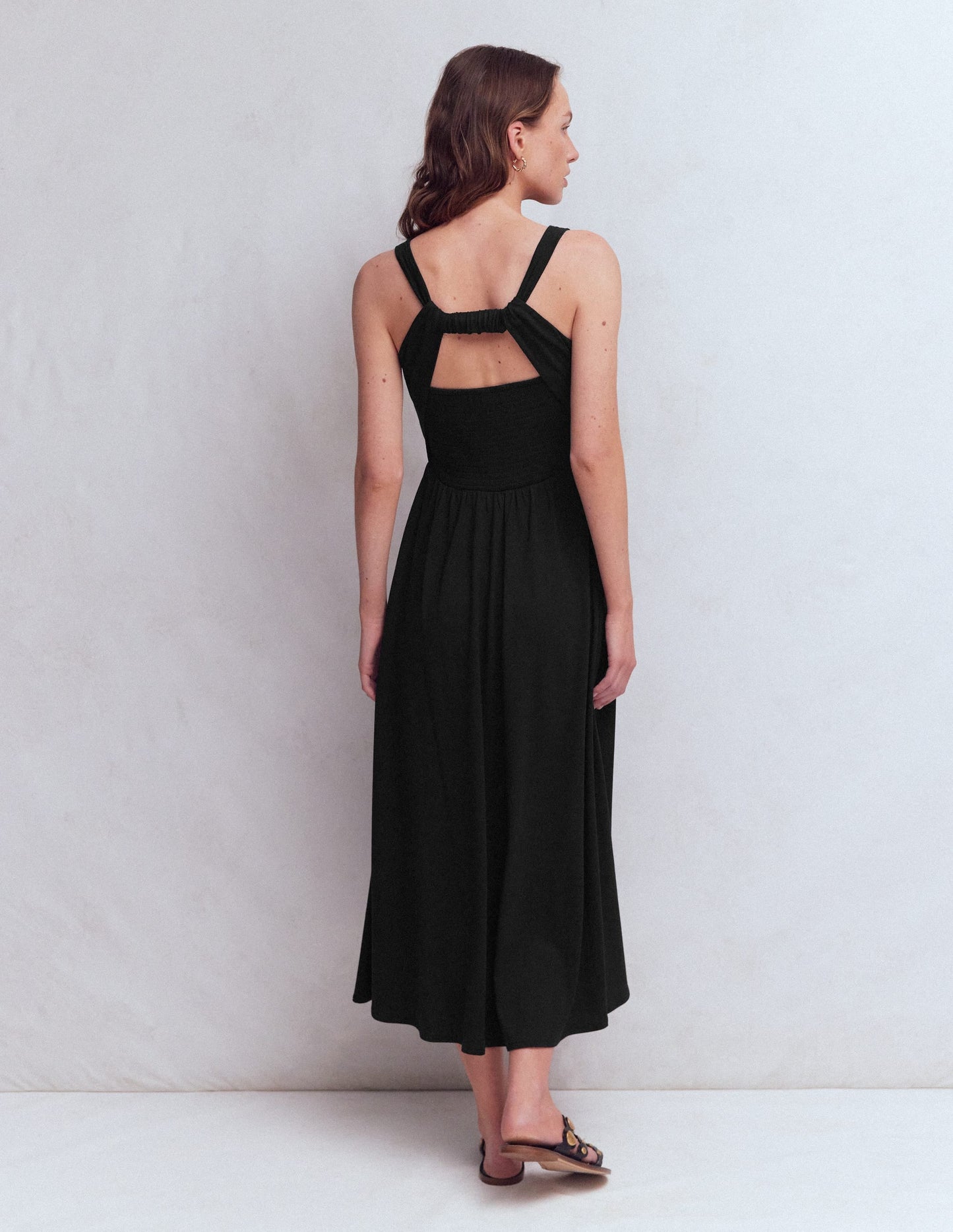 Saoirse Smock Back Dress-Black