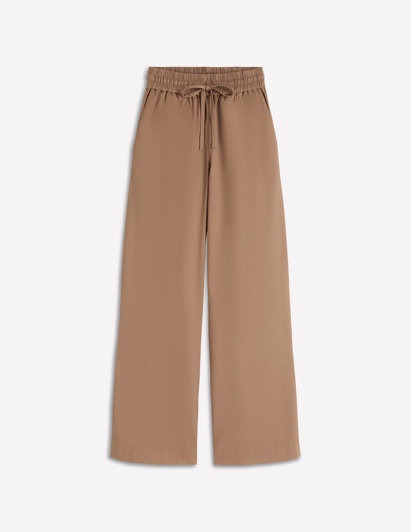 Greenwich Tie Waist Trousers-Cappuccino