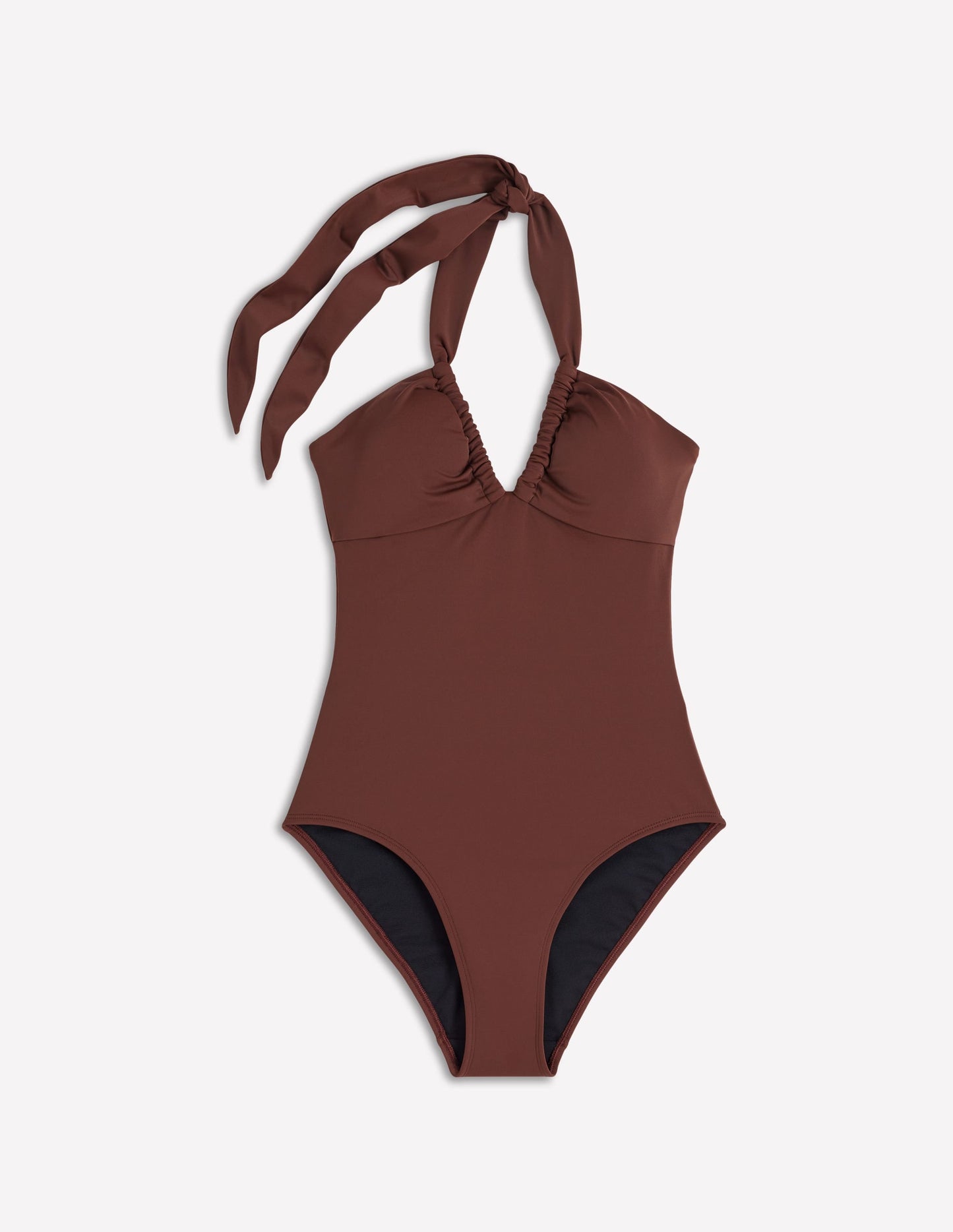 Minori Halter Tie Swimsuit-Cinnamon