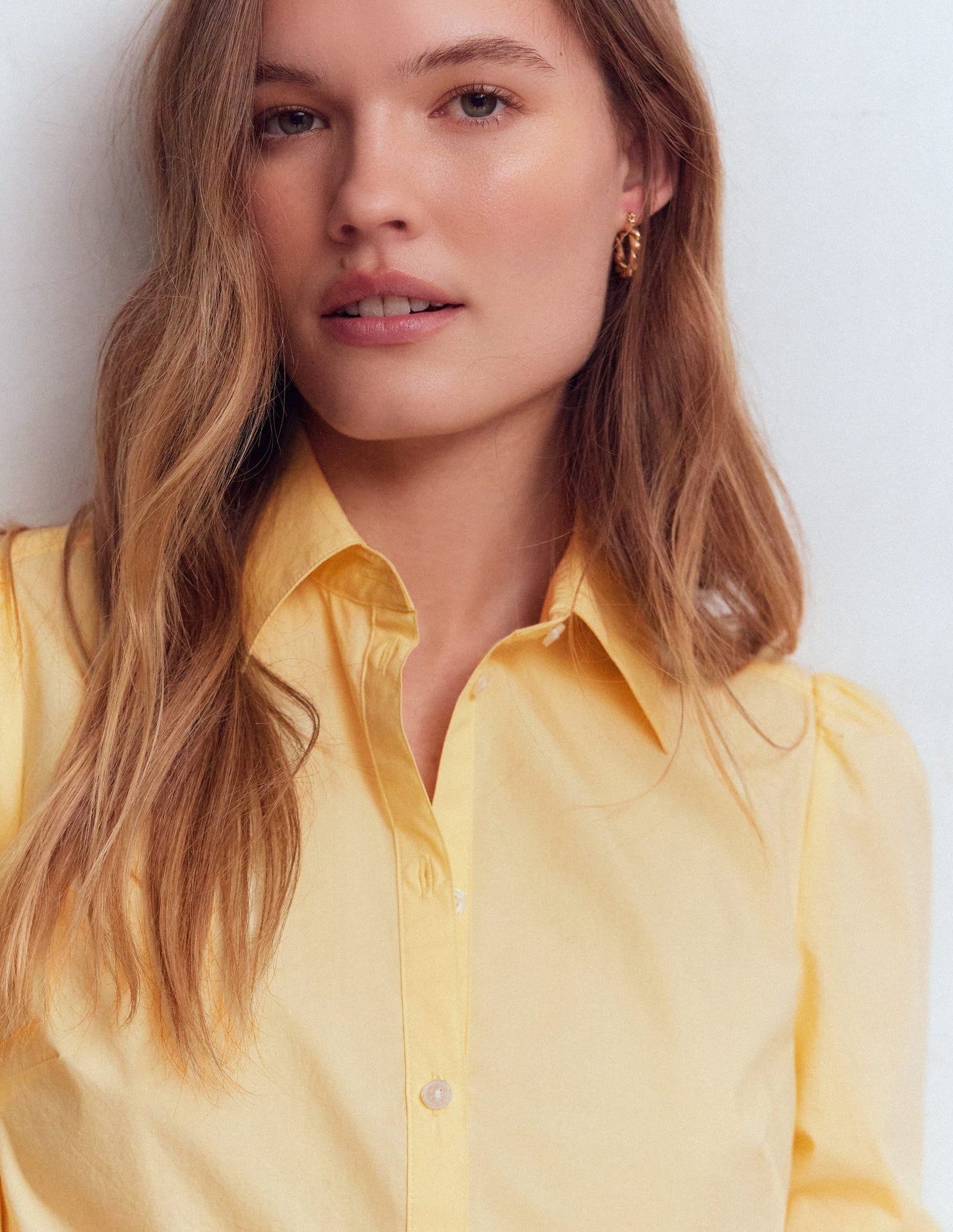 Cara Cotton Shirt-Buttercream