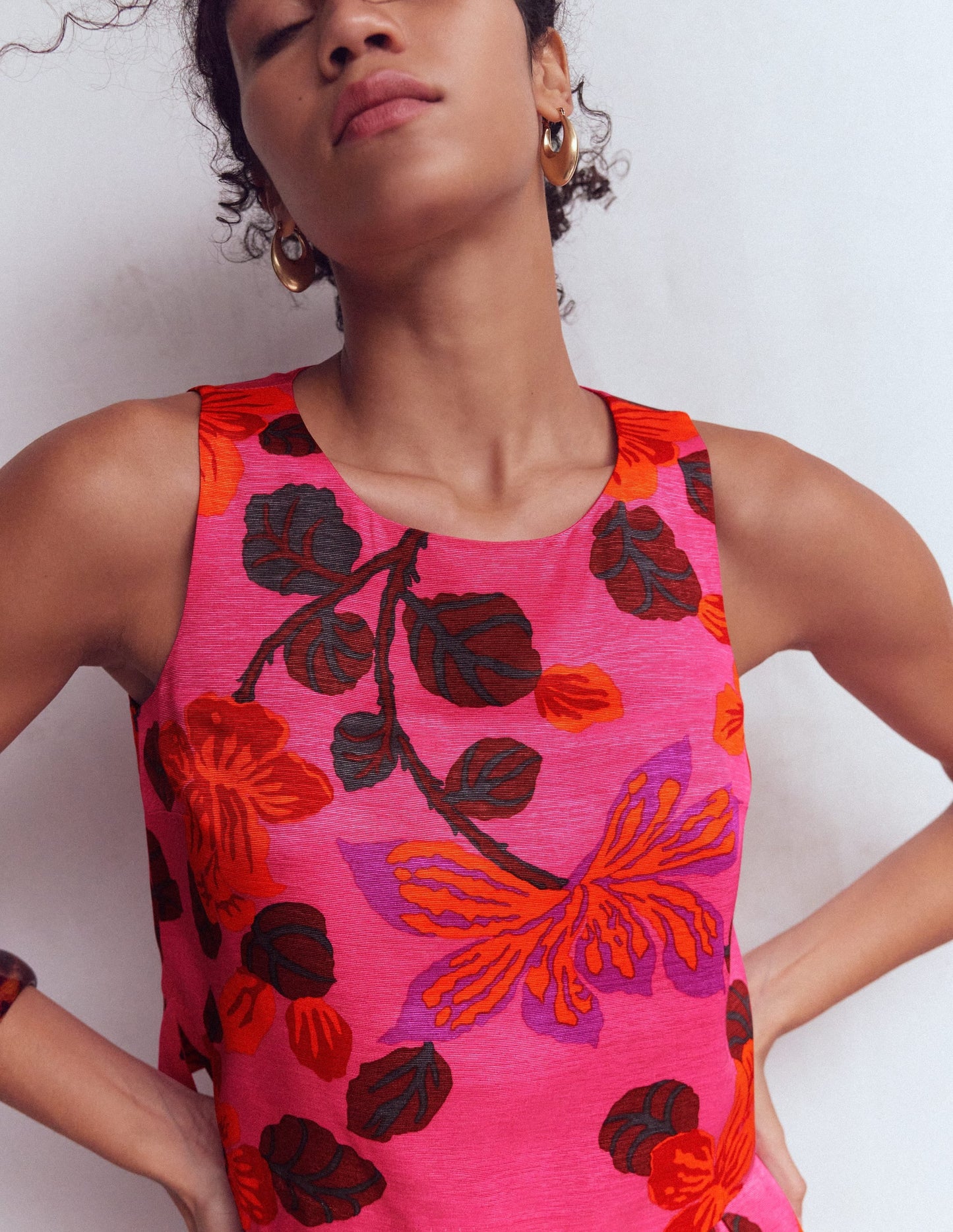 Occasion Shell Top-Multi, Elaborate Blossom
