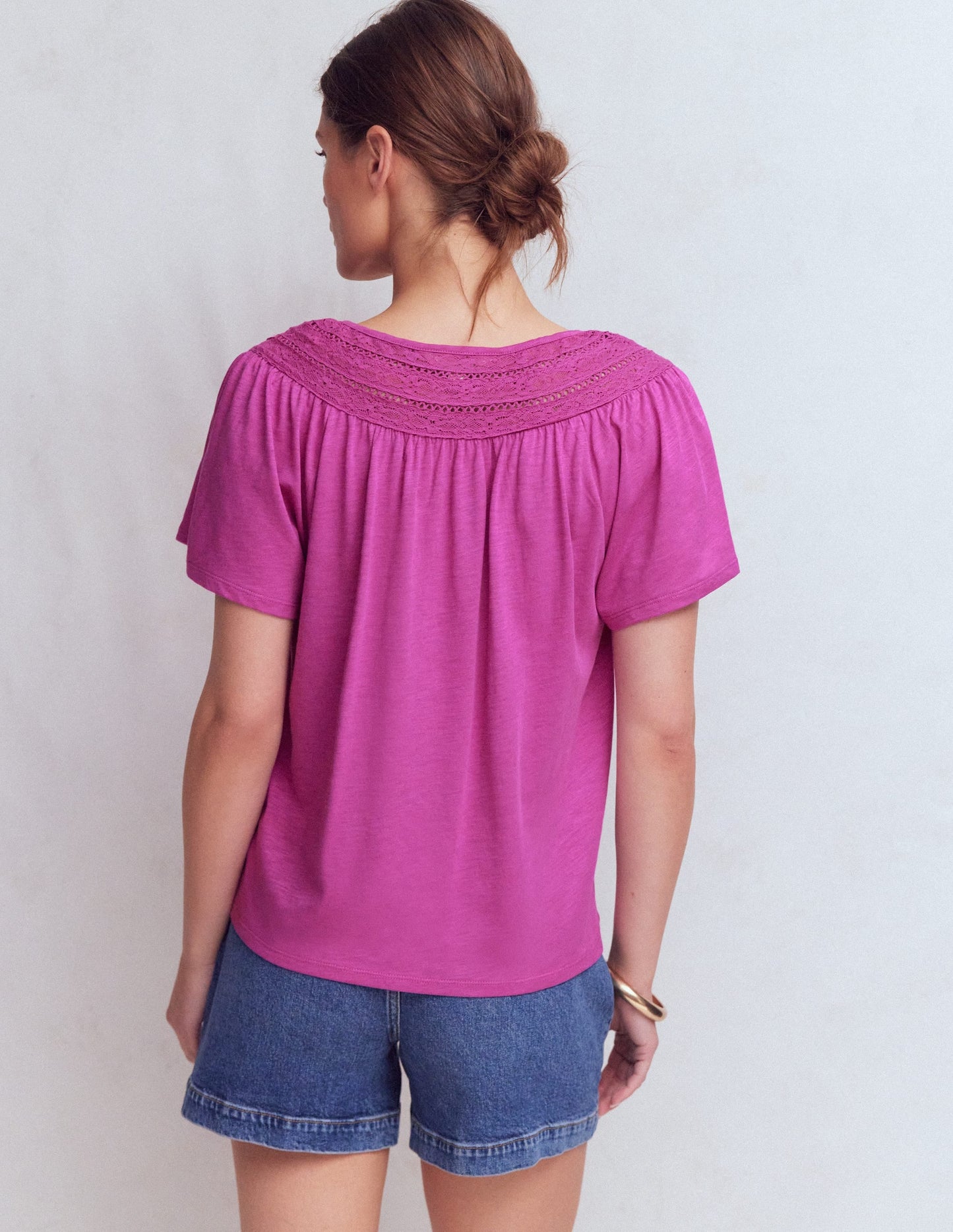 Edi Trim Detail T-shirt-Passion Flower