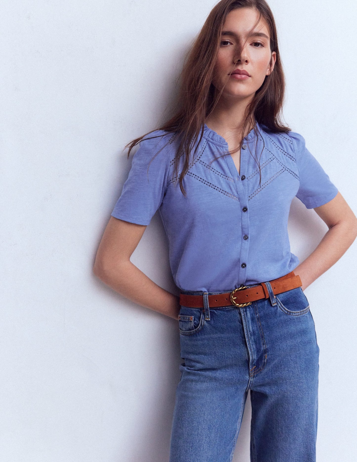 Bea Short Sleeve Shirt-Ebb and Flow