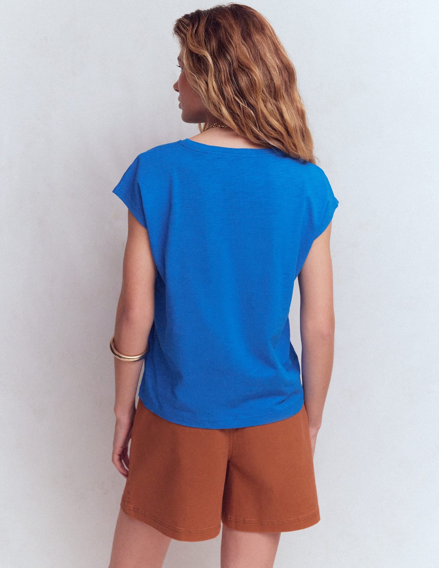 Willow Broderie T-shirt-Directoire Blue