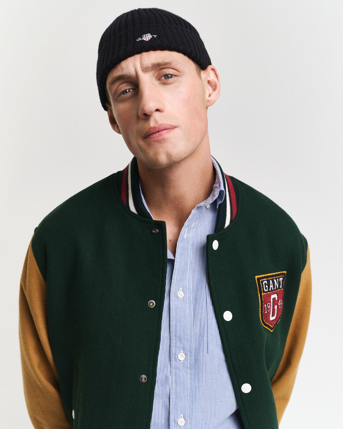 College-Jacke aus Wollmix