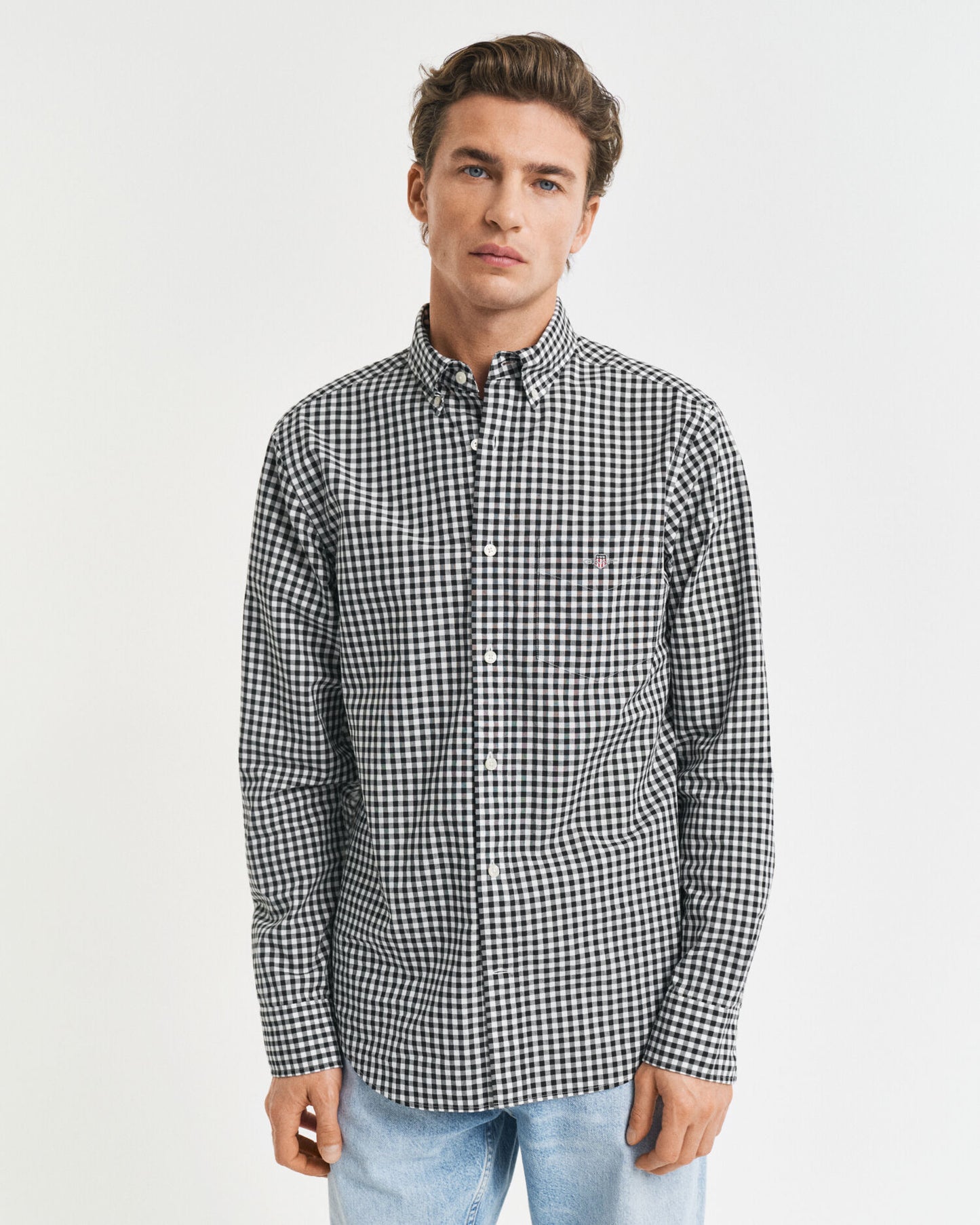 Regular Fit Hemd aus Popeline mit klassischem Gingham-Muster