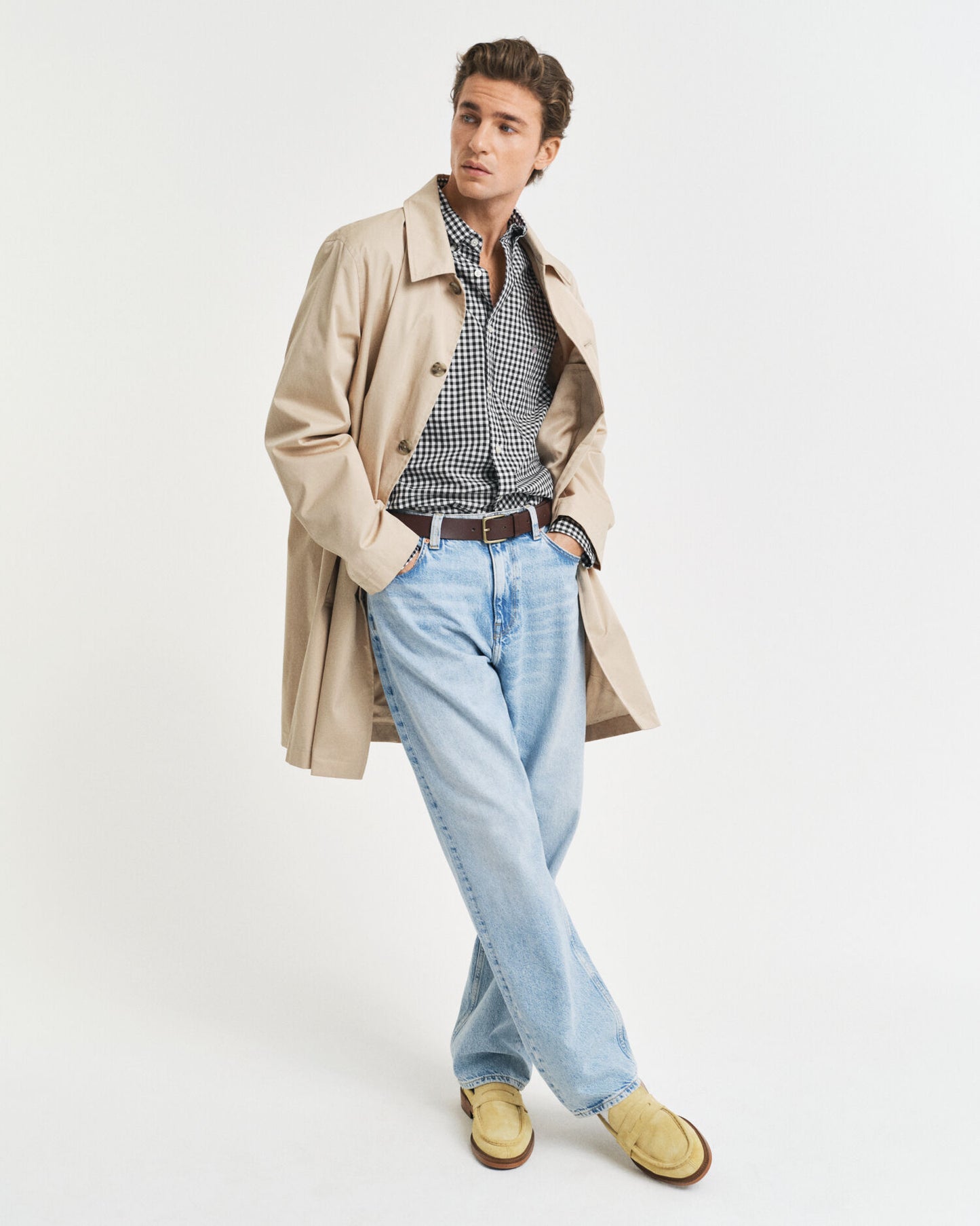 Regular Fit Hemd aus Popeline mit klassischem Gingham-Muster