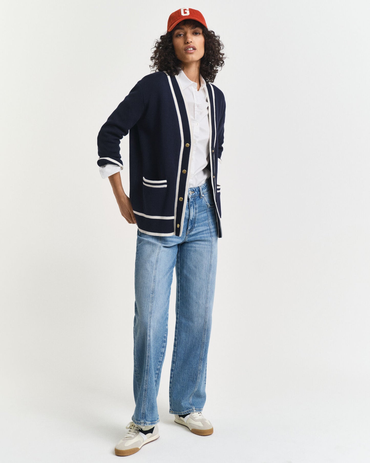 Strickjacke mit Kontrastdetails