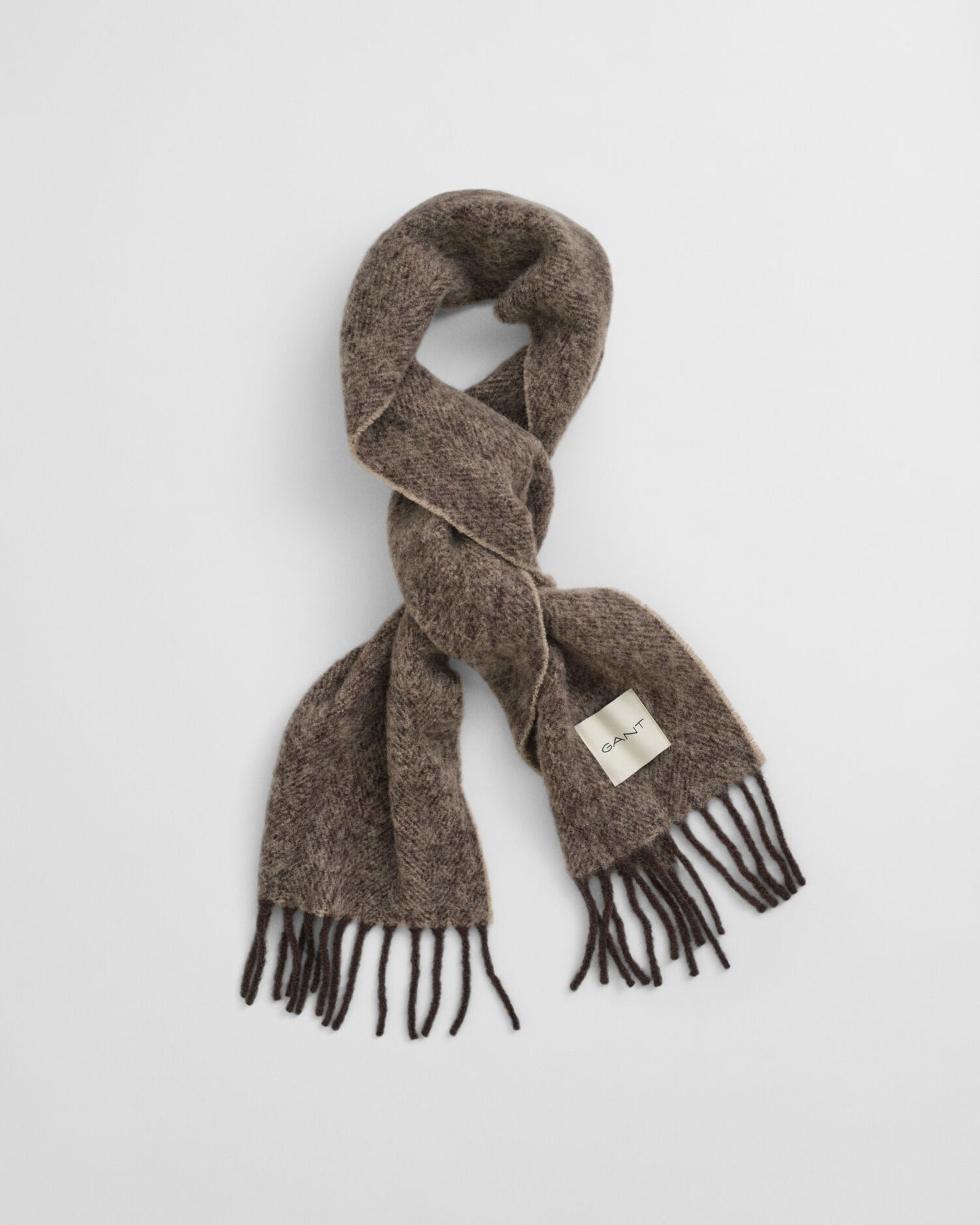 Schal aus Mohair-Alpaka mit Fischgrätmuster