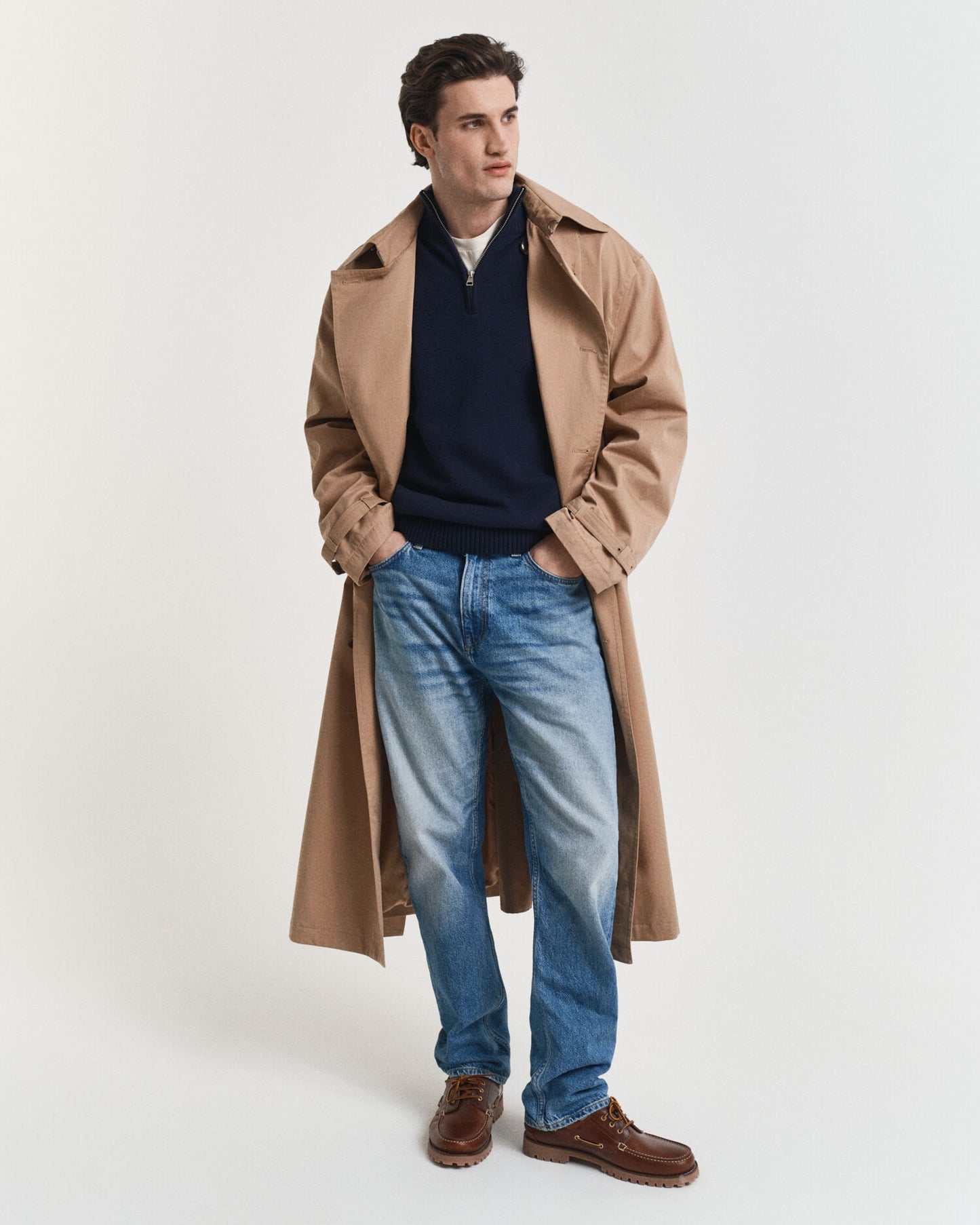 Freizeit-Baumwoll-Half-Zip-Pullover
