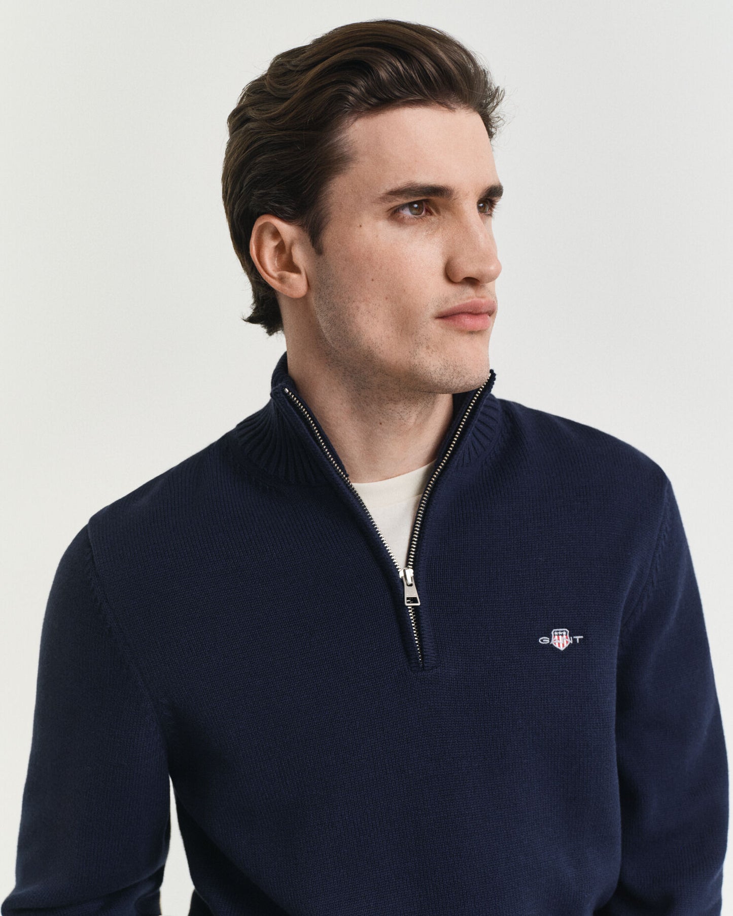 Freizeit-Baumwoll-Half-Zip-Pullover