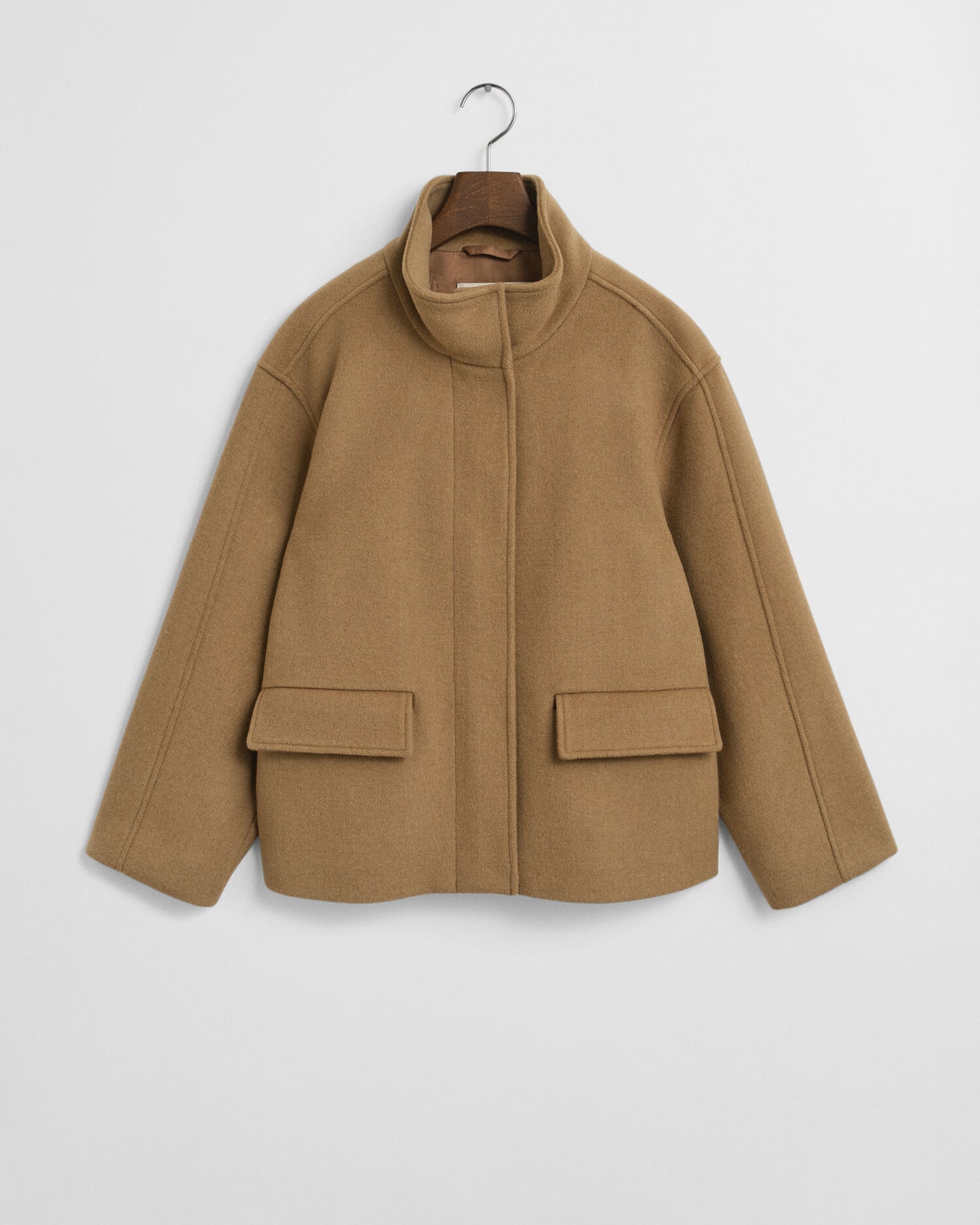 Kurze Wolljacke mit Reißverschluss