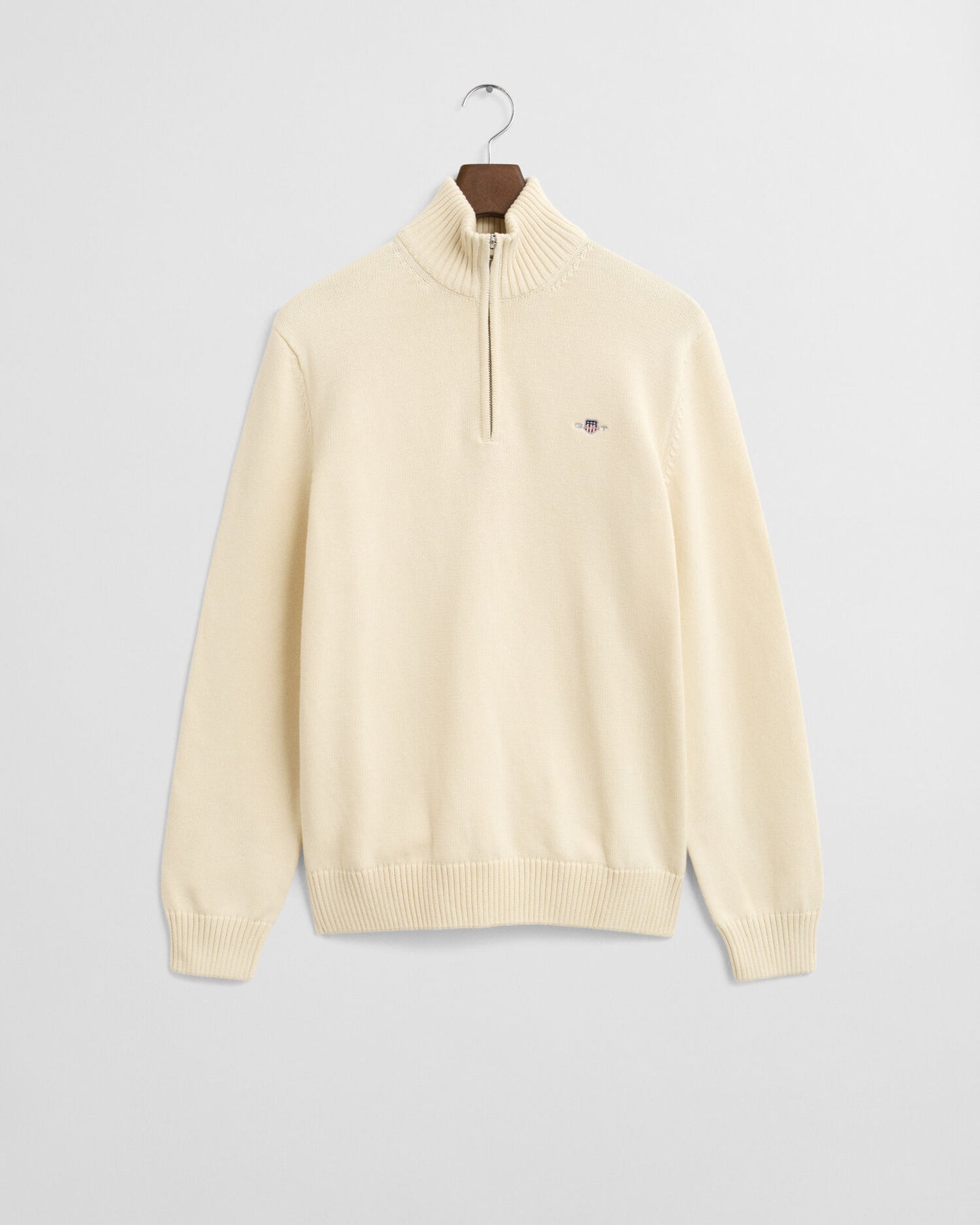 Lässiger Baumwoll-Half-Zip-Pullover