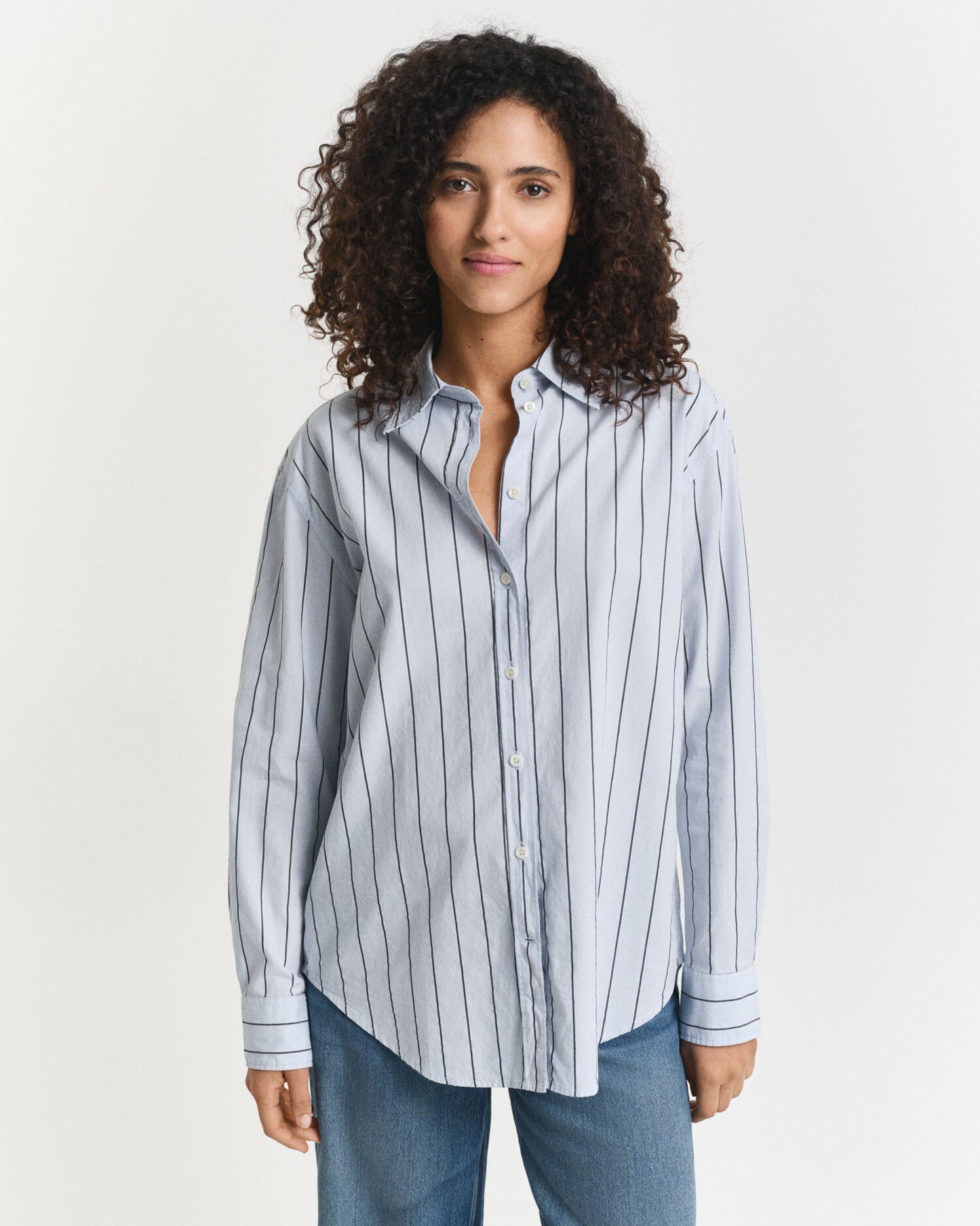 Leger geschnittenes, gestreiftes Luxus-Oxford-Hemd