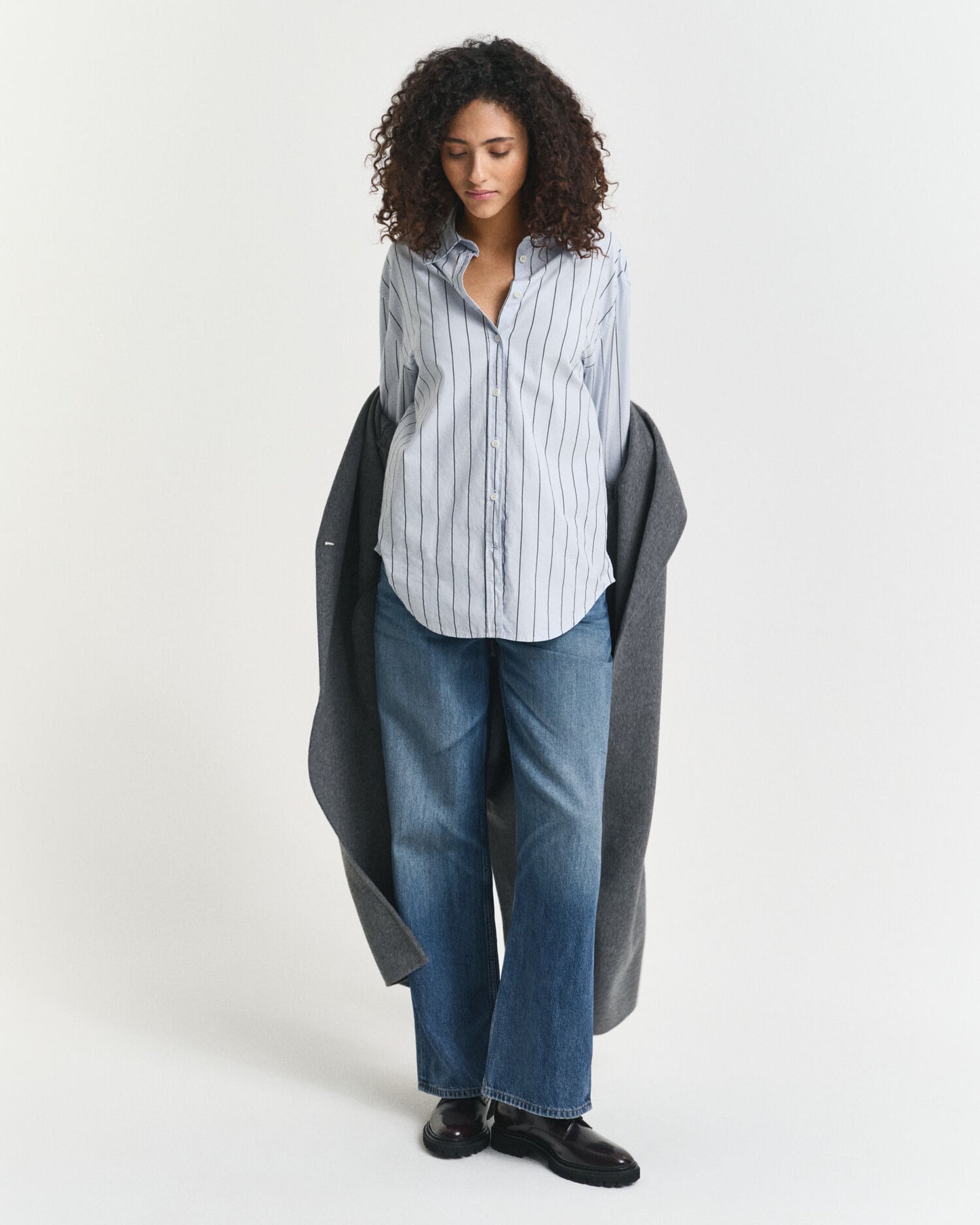Leger geschnittenes, gestreiftes Luxus-Oxford-Hemd