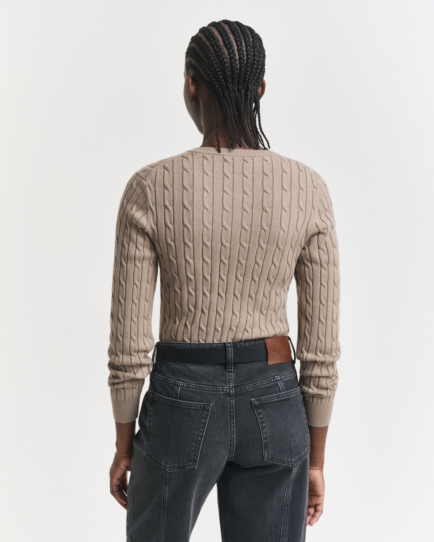 Cardigan aus Stretch-Baumwolle mit Zopfmuster