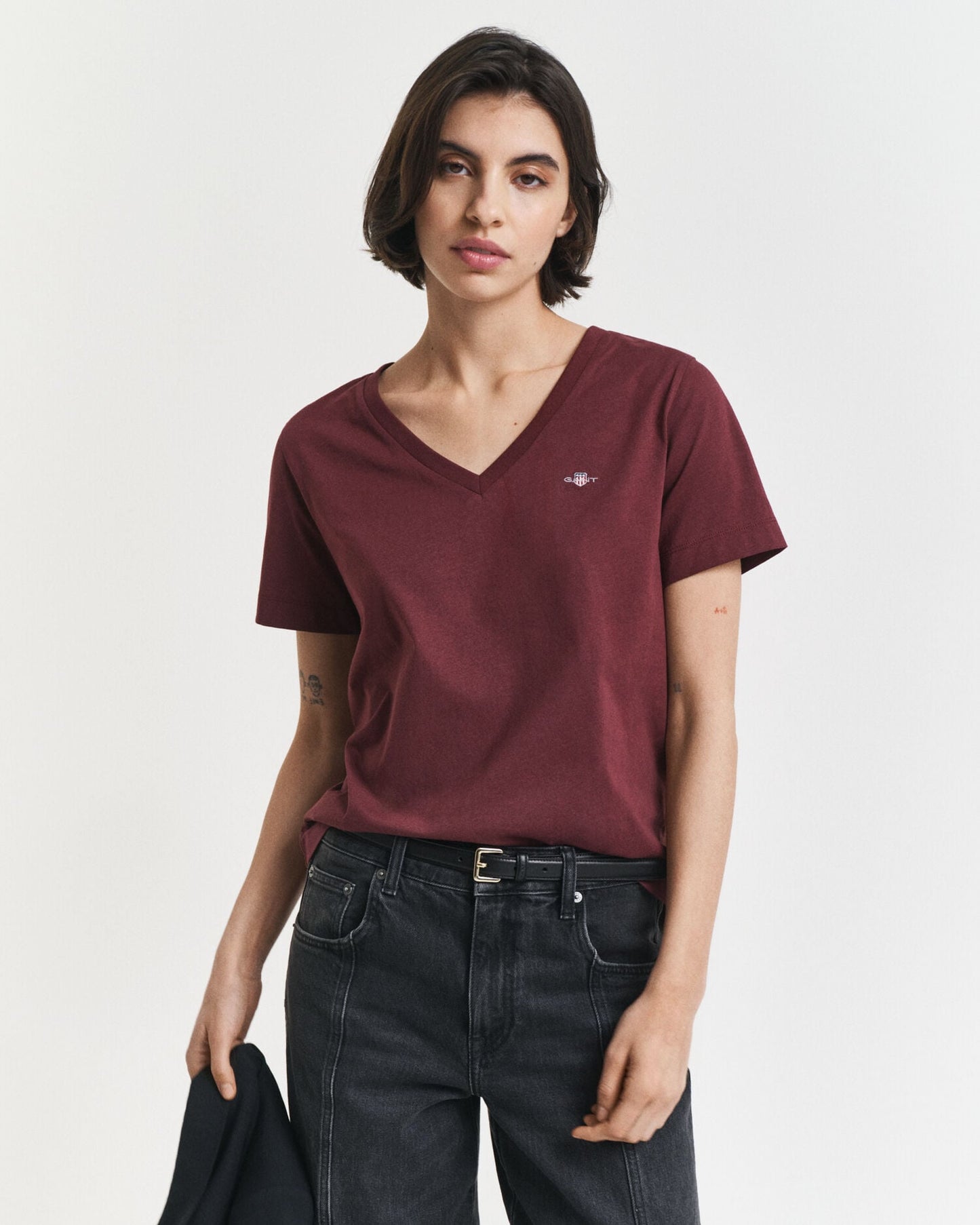 Schild V-Ausschnitt T-Shirt