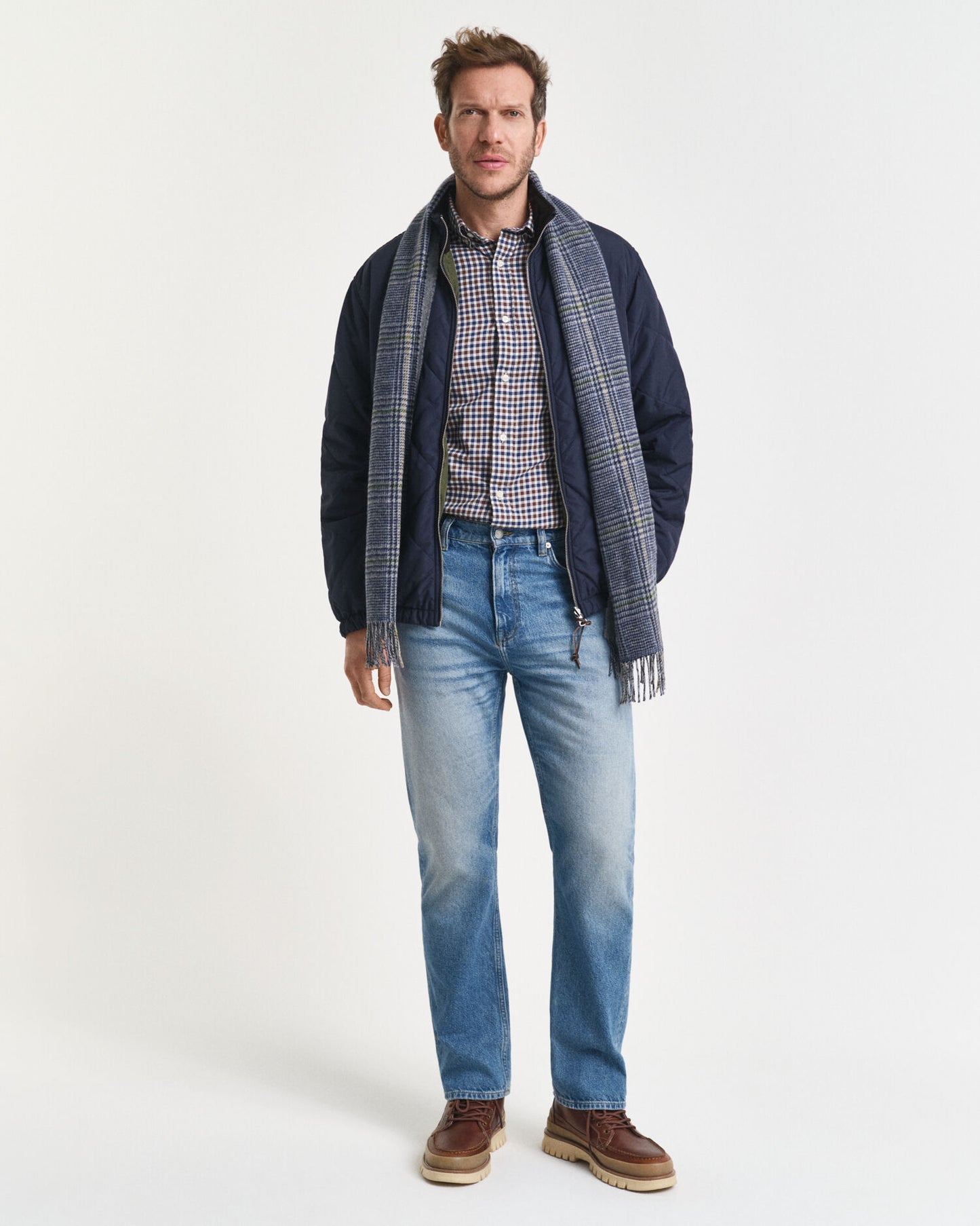 Regular Fit Gingham-Twillhemd
