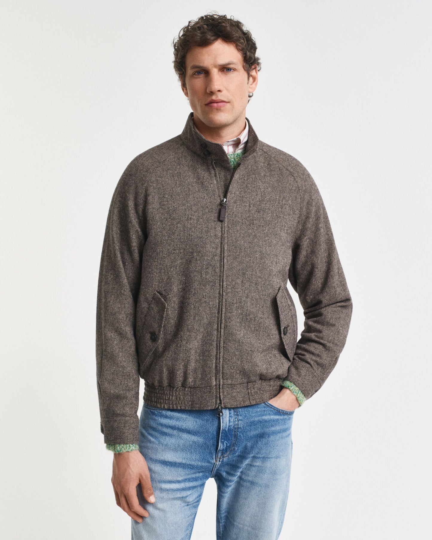 Harrington-Jacke aus Wollmix