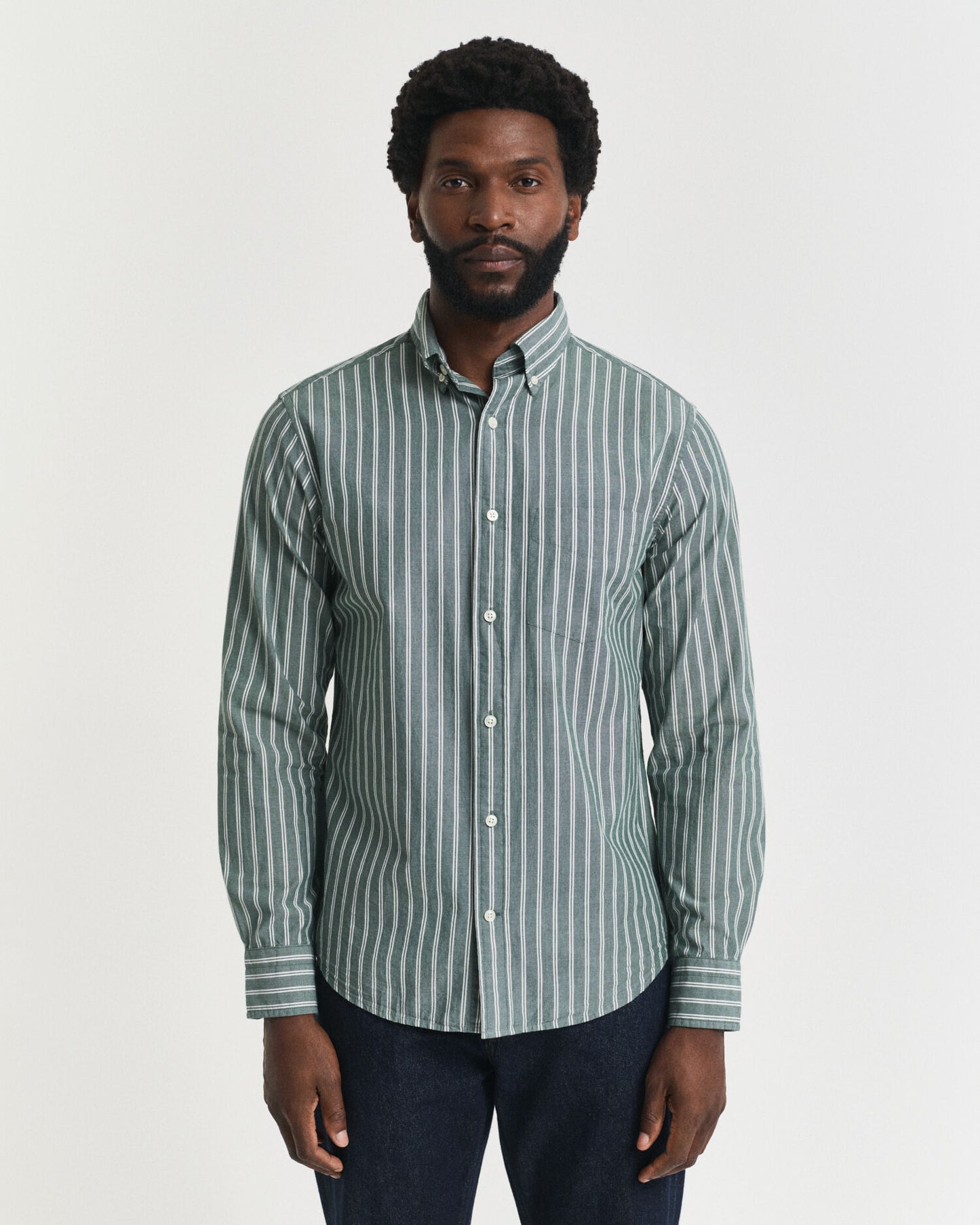 Regular Fit gestreiftes Archiv-Popeline-Hemd