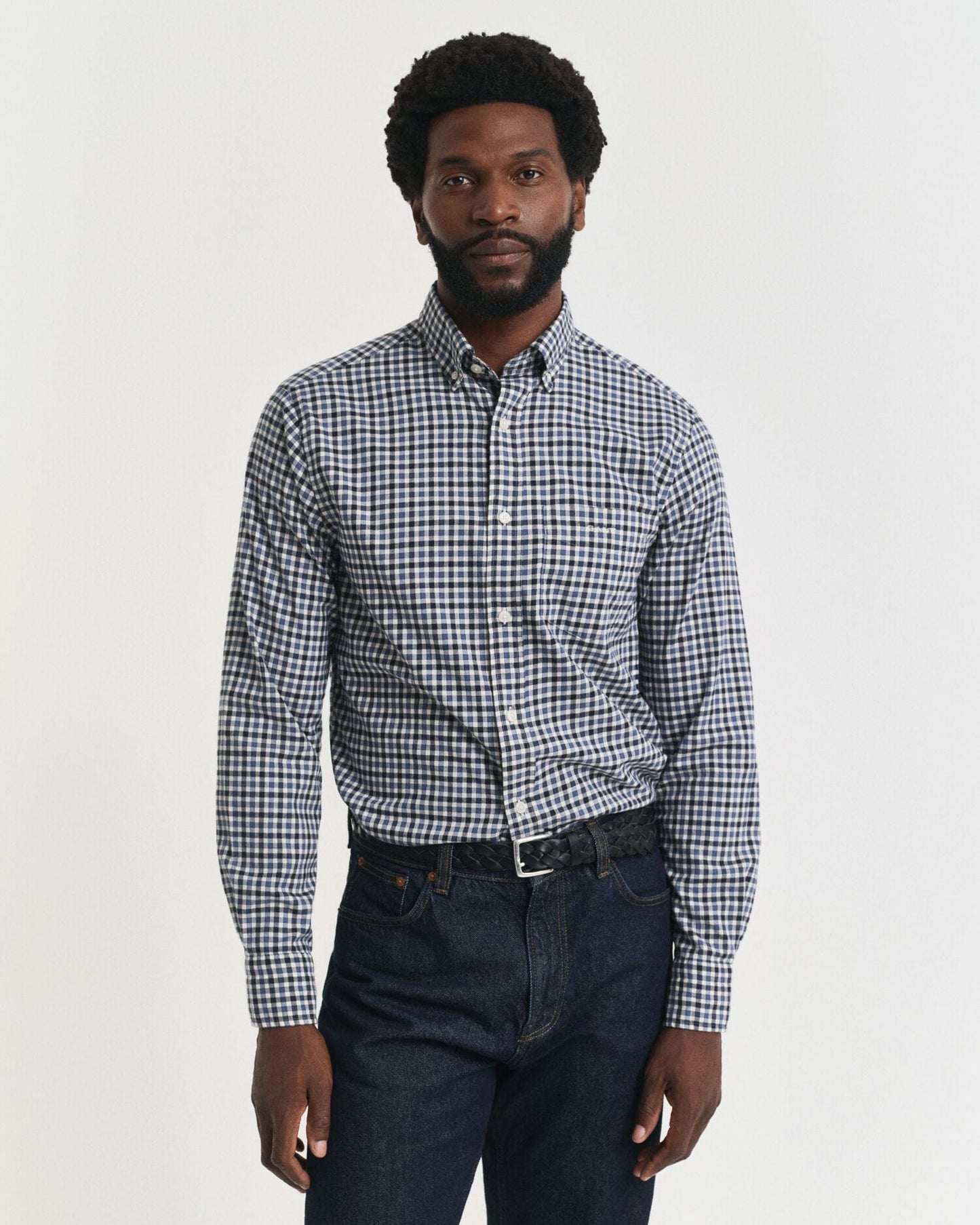 Regular Fit Gingham-Twill-Hemd