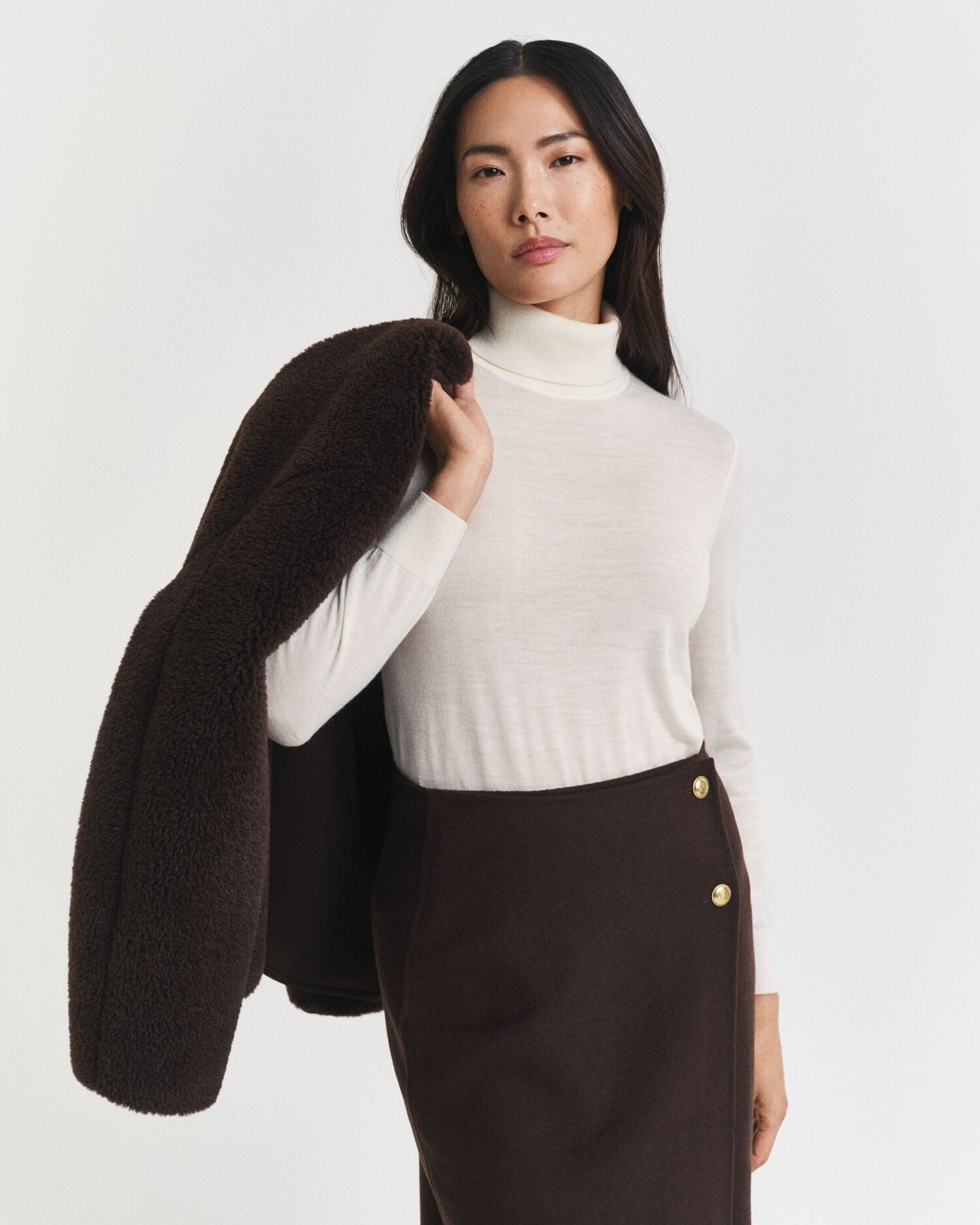 Pullover aus extrafeiner Merinowolle mit Rollkragen