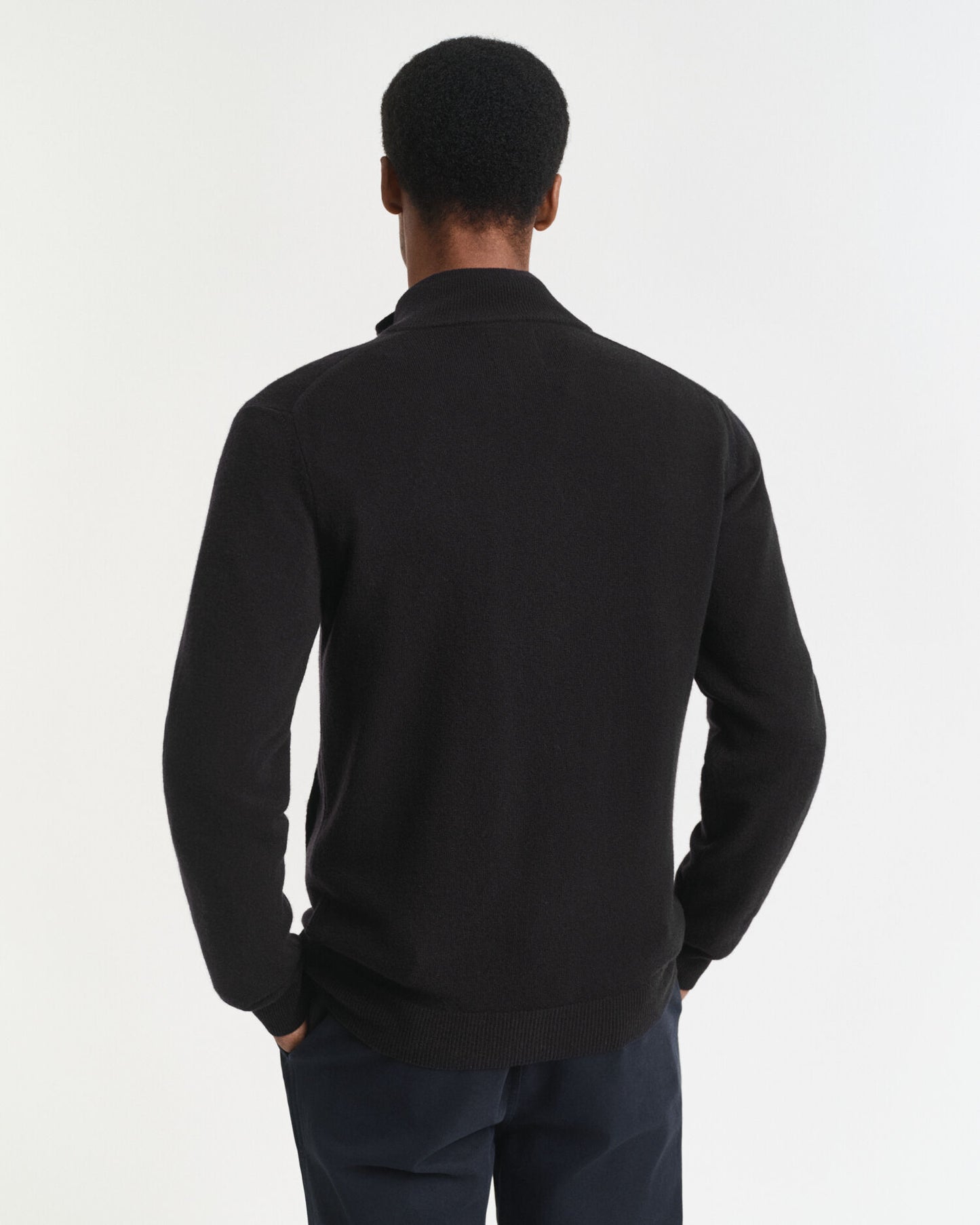 Feinste Lambswool Strickjacke mit Reißverschluss