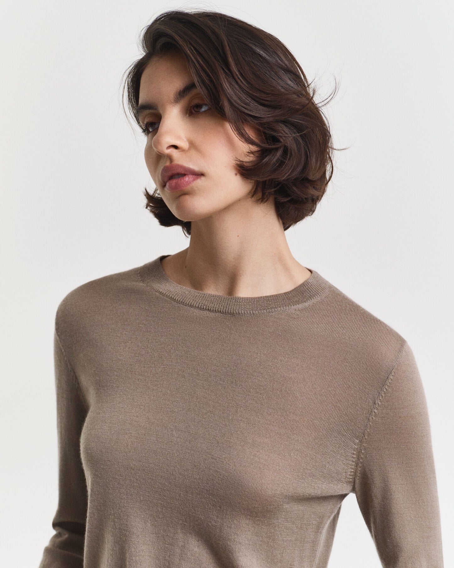 Pullover aus extrafeiner Merinowolle mit Rundhalsausschnitt