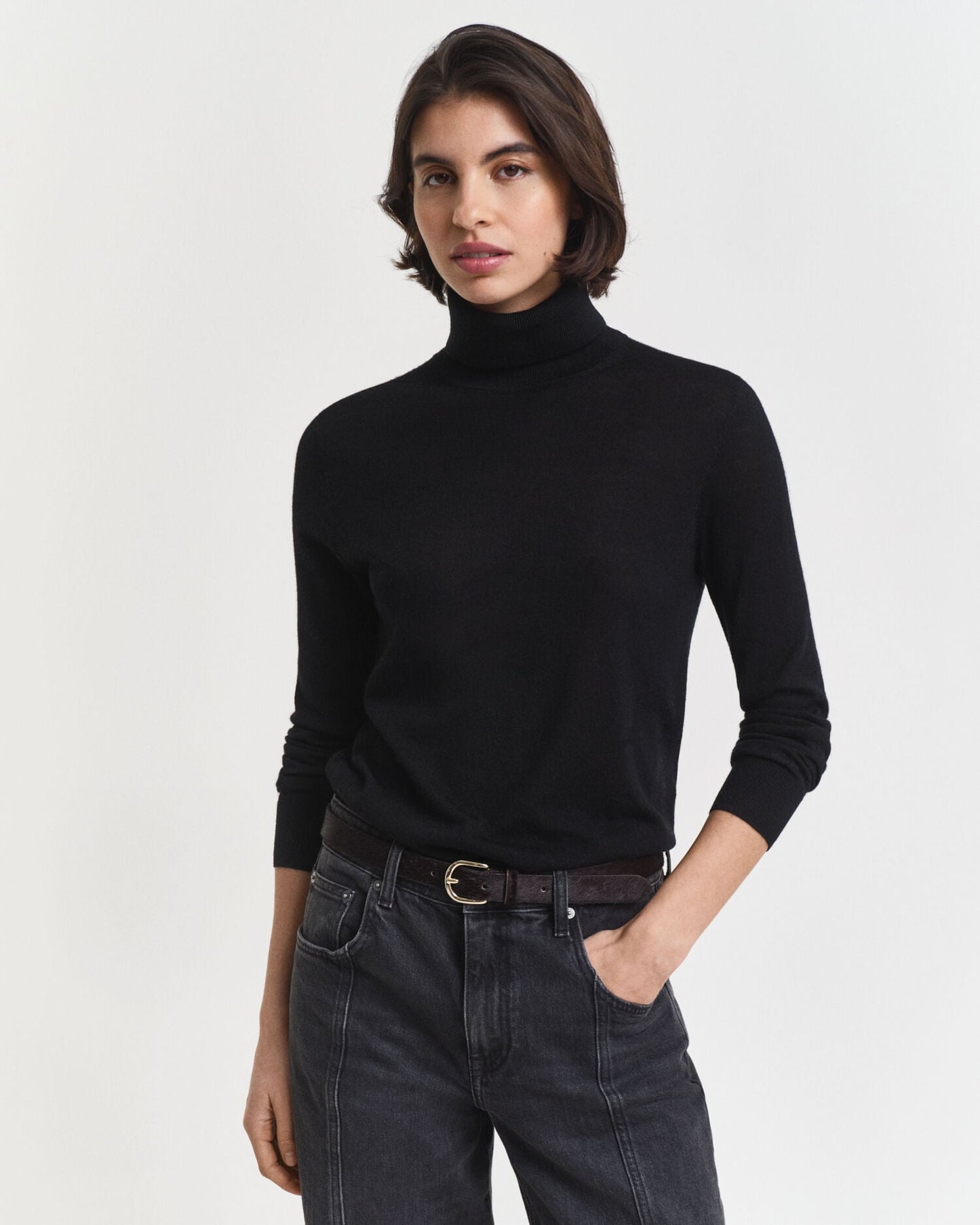Pullover aus extrafeiner Merinowolle mit Rollkragen