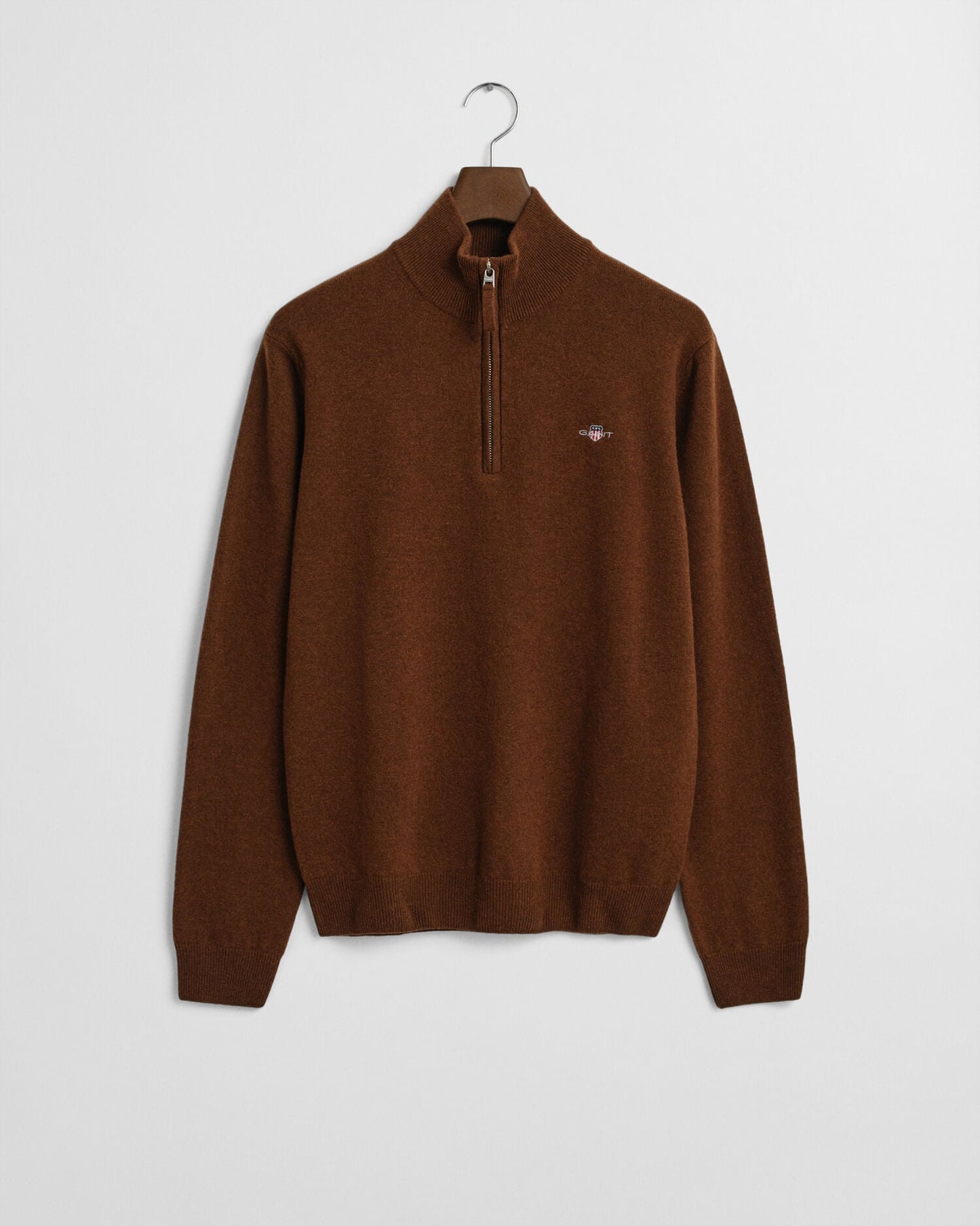 Feinste Lambswool-Pullover mit halbem Reißverschluss