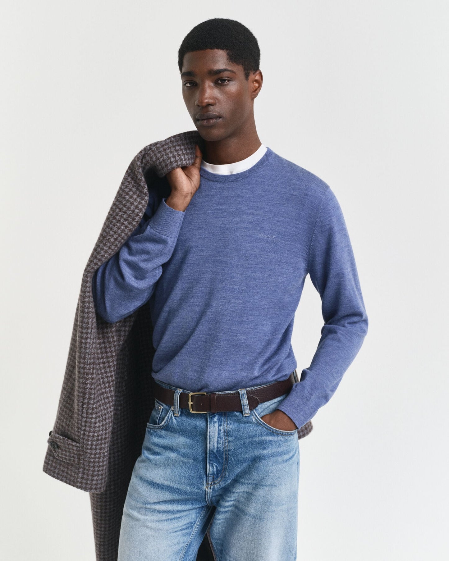 Rundhals-Pullover aus extrafeiner Merinowolle
