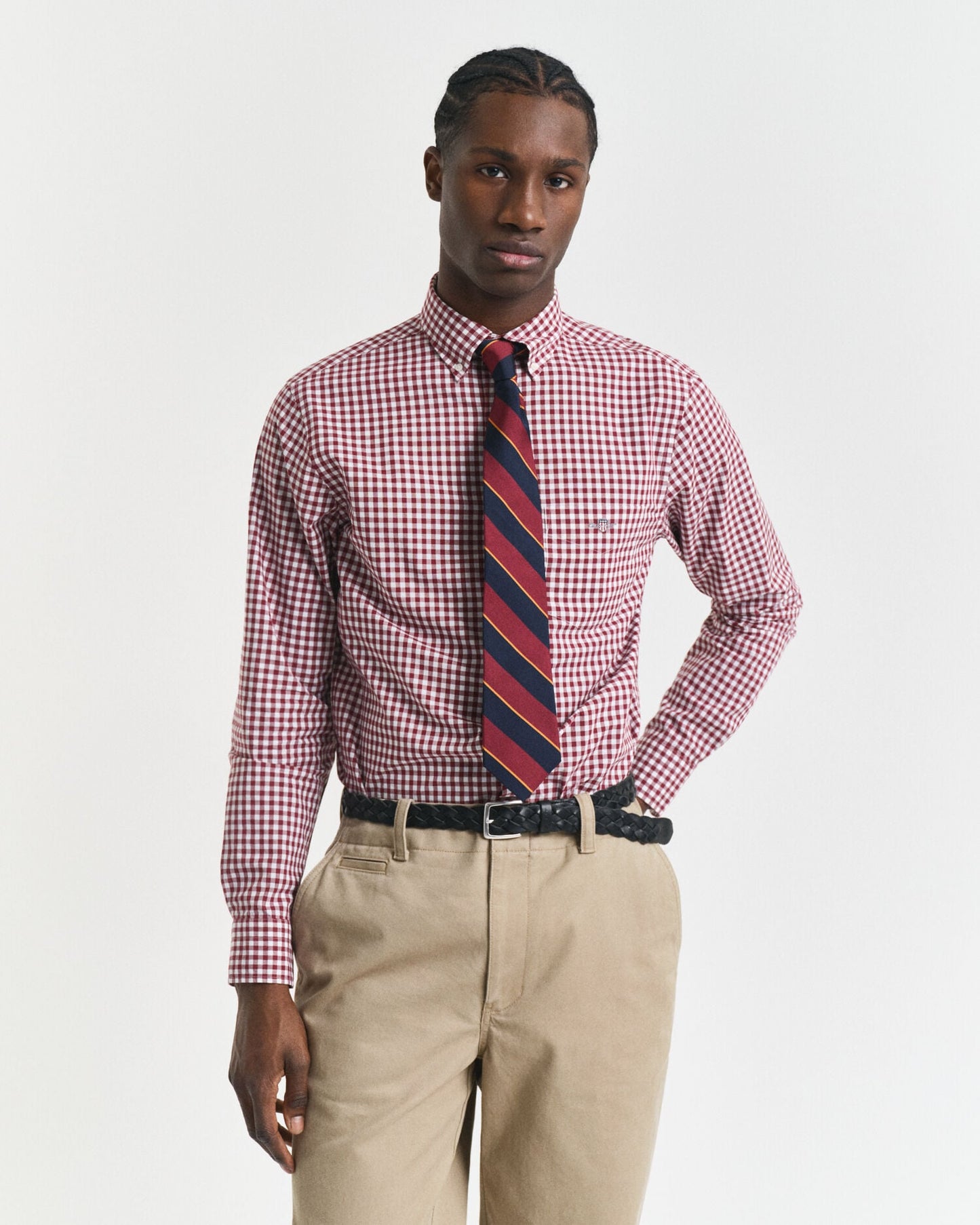Regular Fit Hemd aus Popeline mit klassischem Gingham-Muster