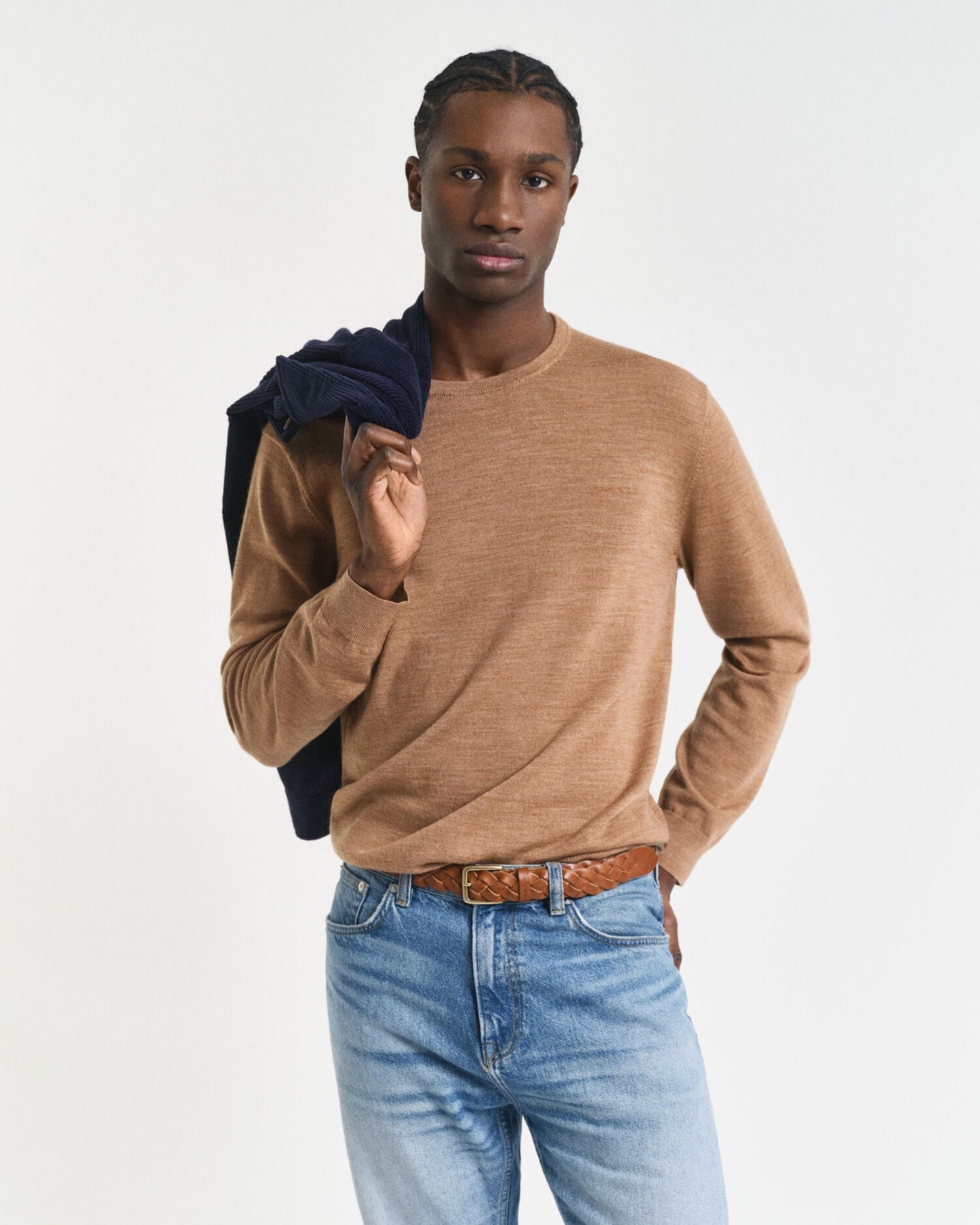 Rundhals-Pullover aus extrafeiner Merinowolle